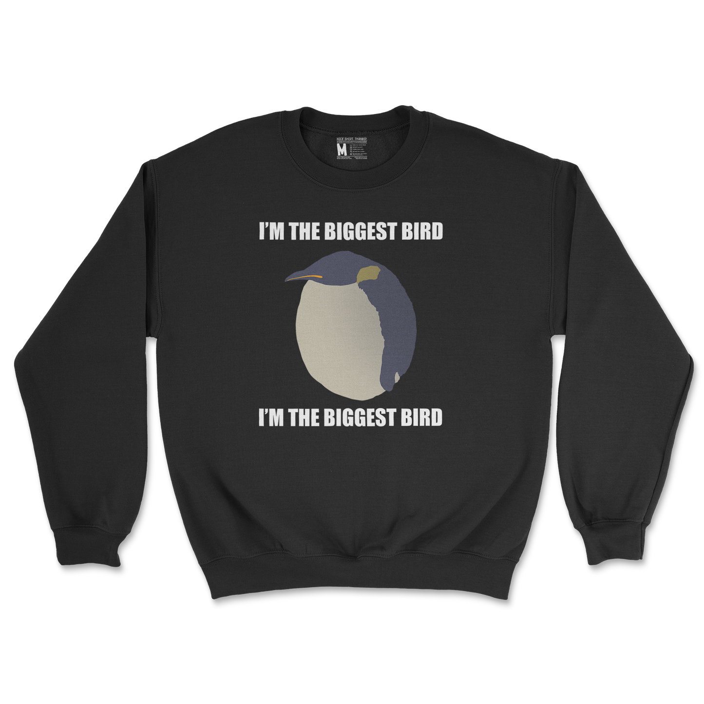 Gildan SoftStyle Crew Neck I Am The Biggets Bird in Black