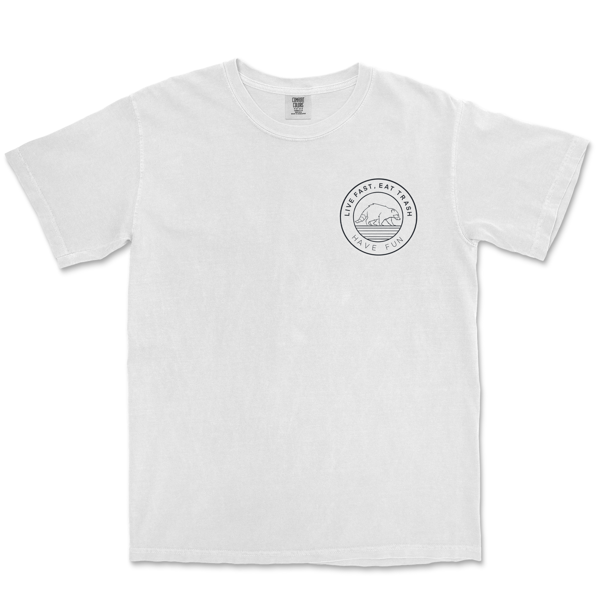 Comfort Colors T-Shirt Raccoon Logo  in White