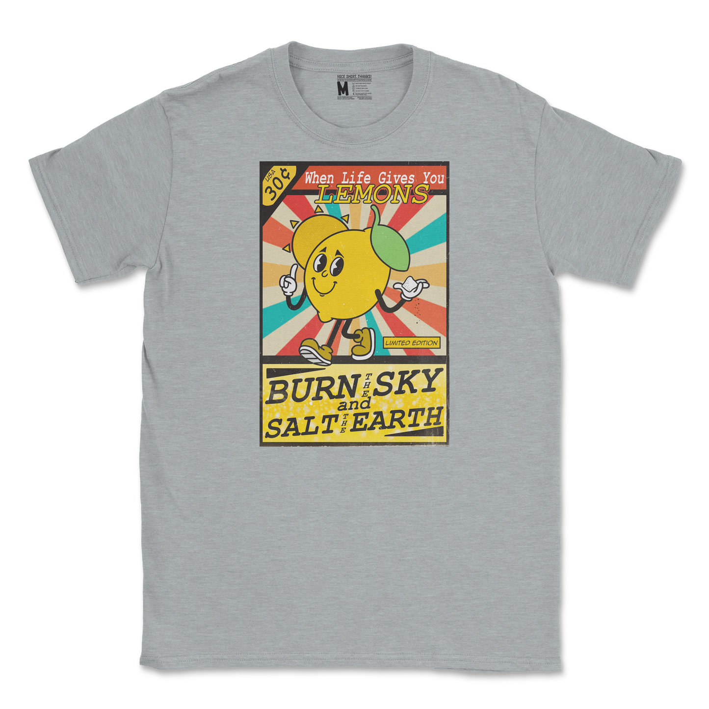 Gildan SoftStyle T-Shirt Life Gives You Lemons in Sport-Grey