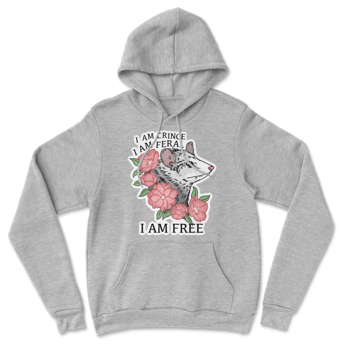 The Nice Shirt Hoodie I Am Cringe in Grey-Heather