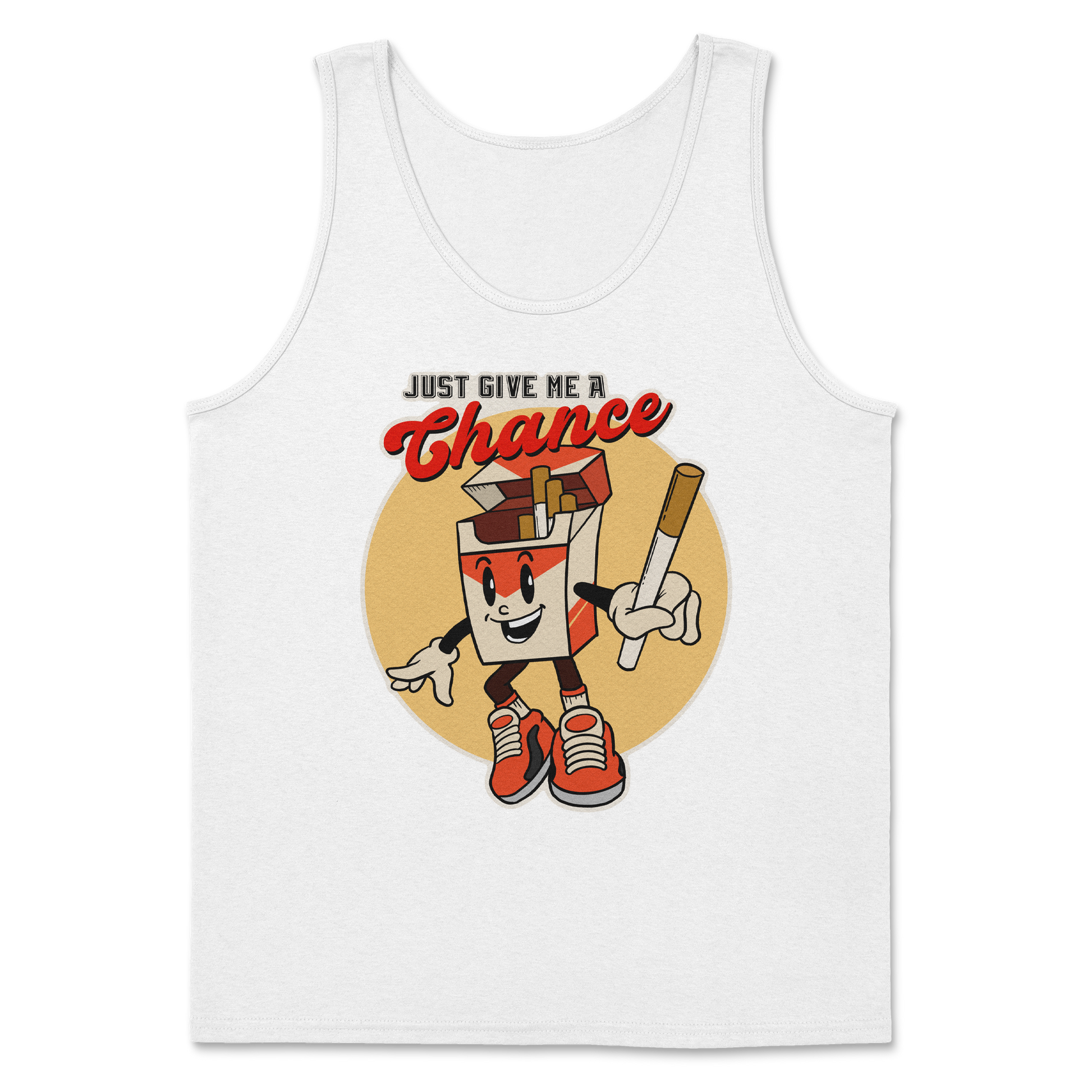 Heavy Blend Tank Top Vintage Cigarette in White