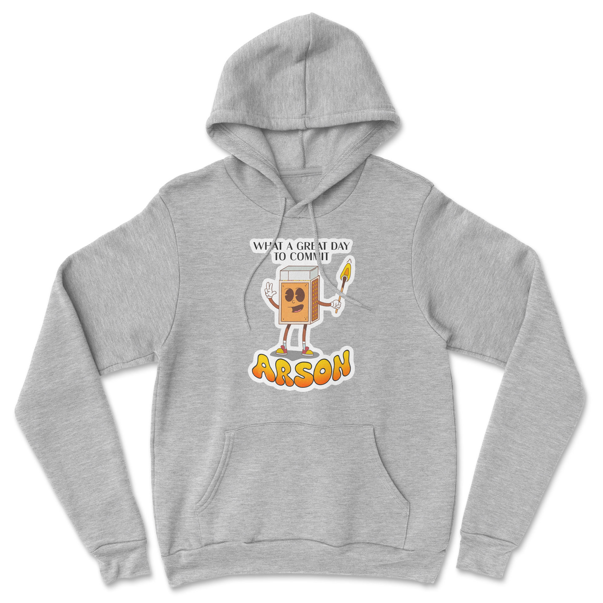 Heavy Blend Hoodie Commit Arson in Grey Heather