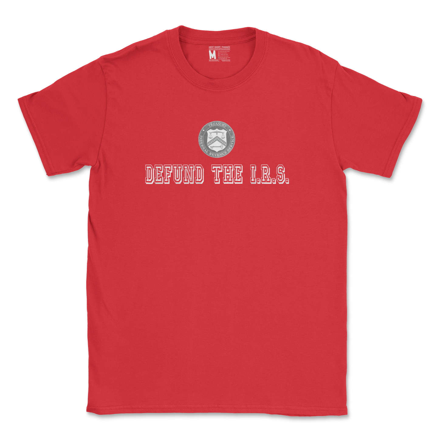 Gildan SoftStyle T-Shirt Defund The I.R.S. in Red