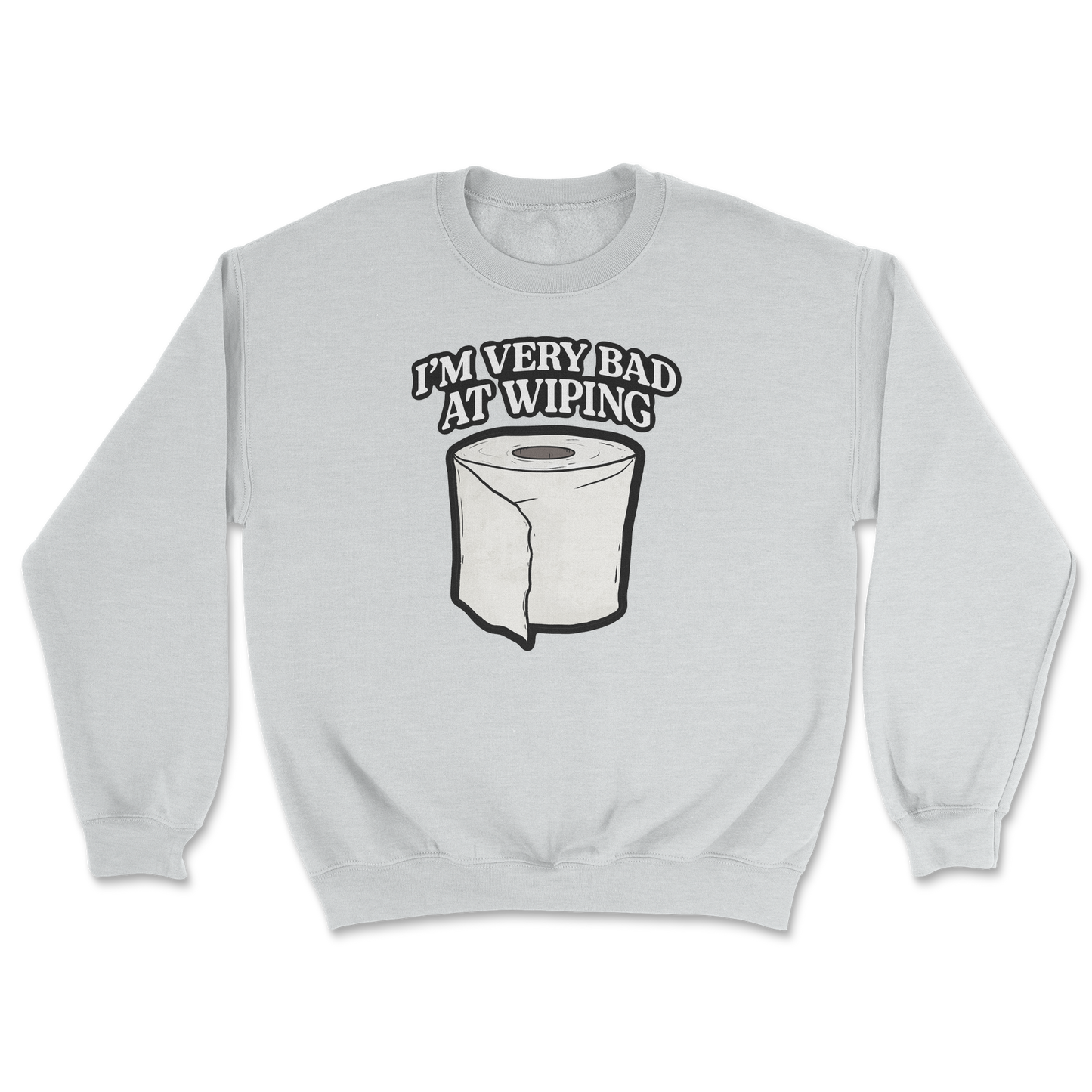 Heavy Blend Crew Neck Bad Wiper in Sports Grey