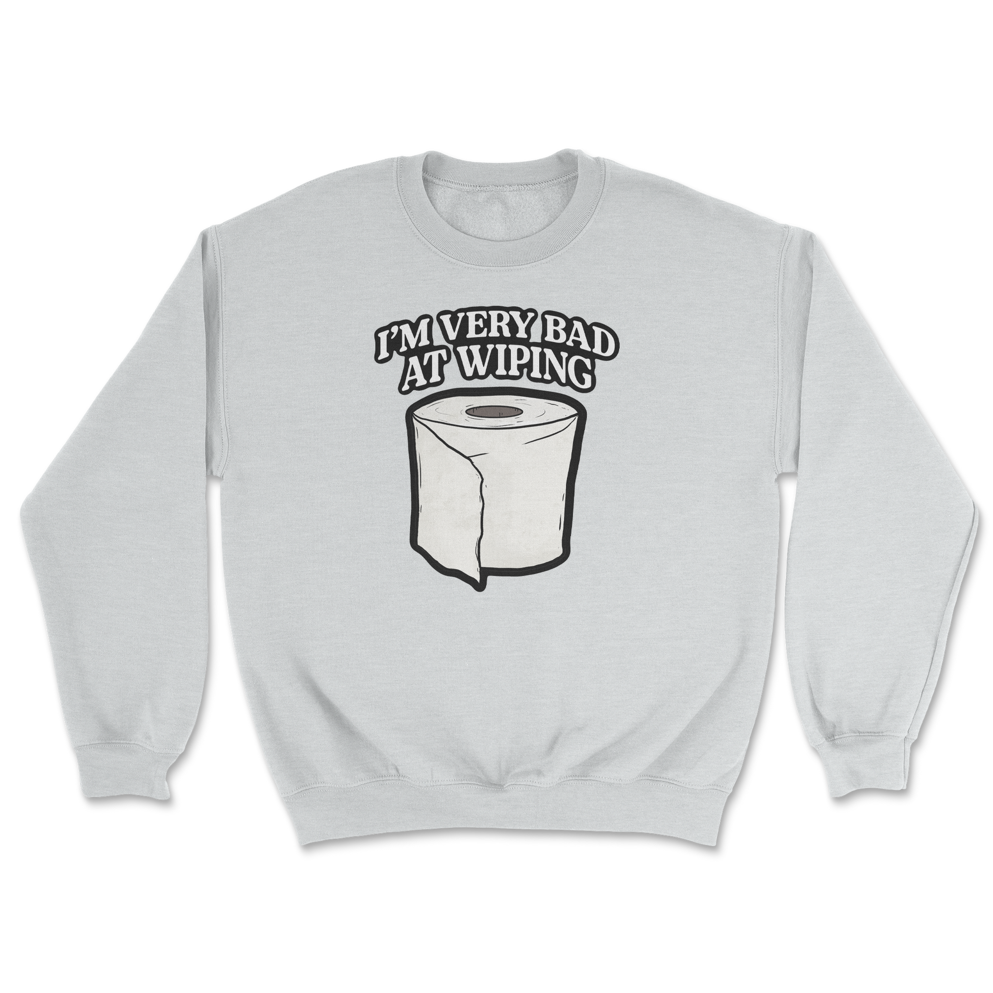 Heavy Blend Crew Neck Bad Wiper in Sports Grey