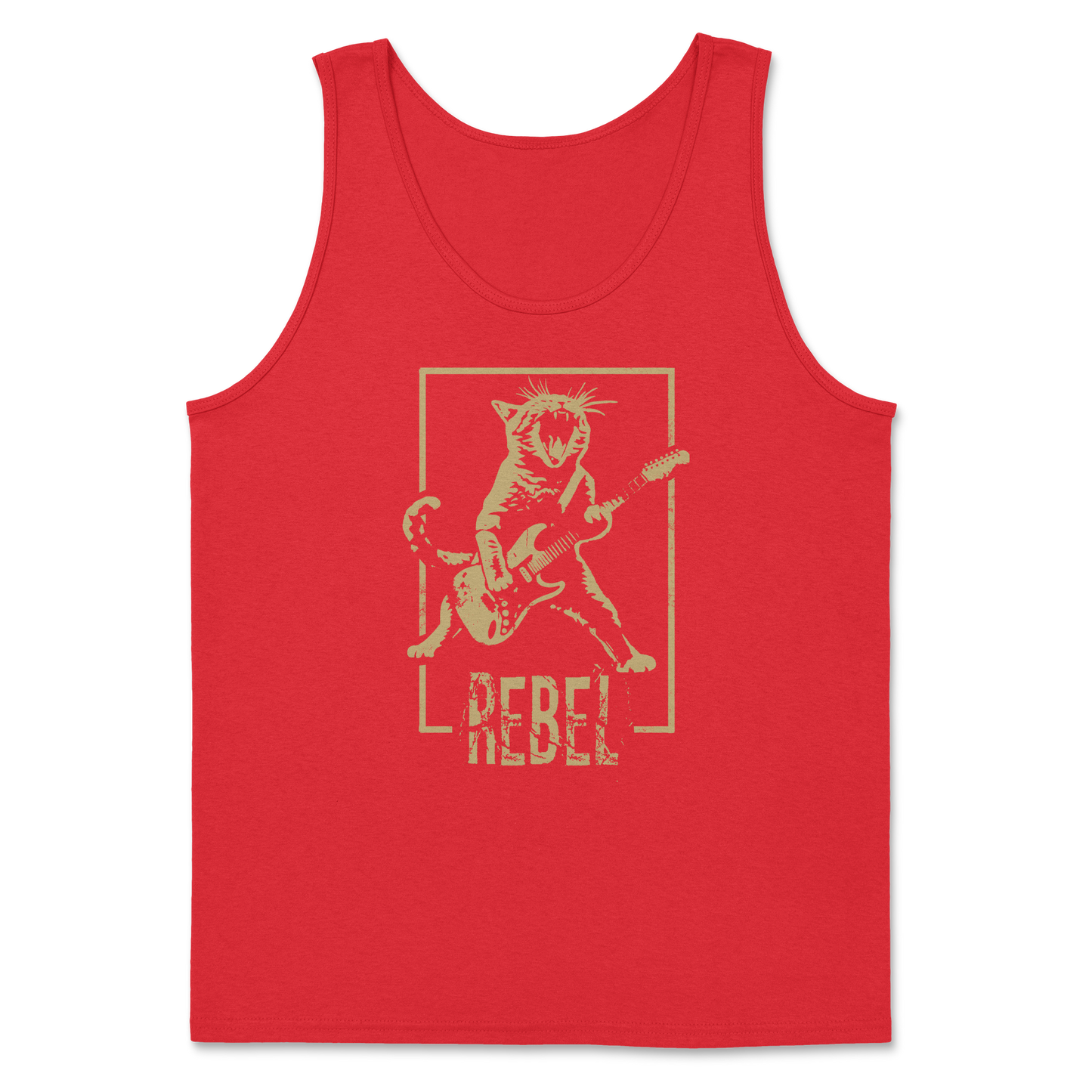 Heavy Blend Tank Top Rebel Kitty in Red