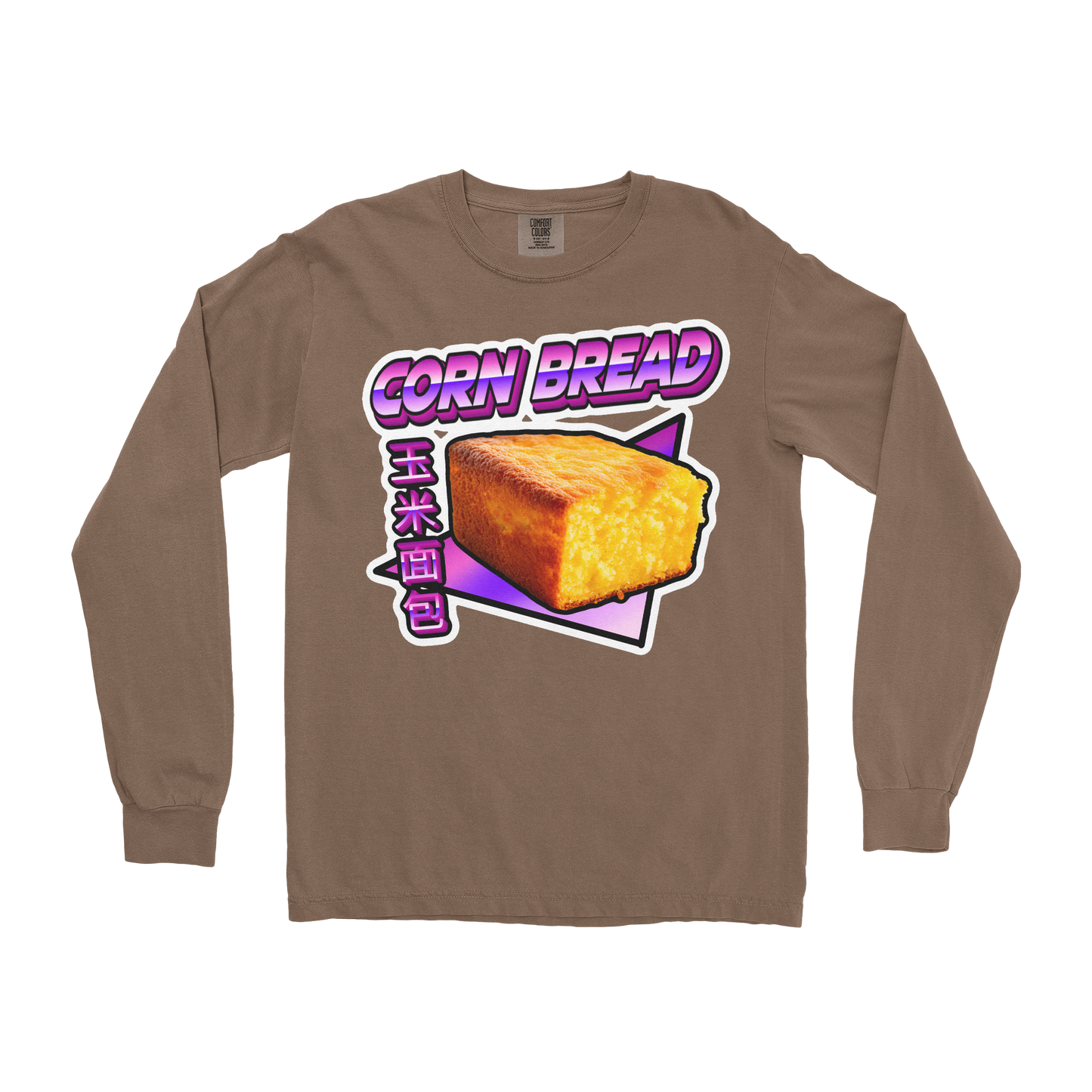 Comfort Colors Long Sleeve Corn Bread in Espresso