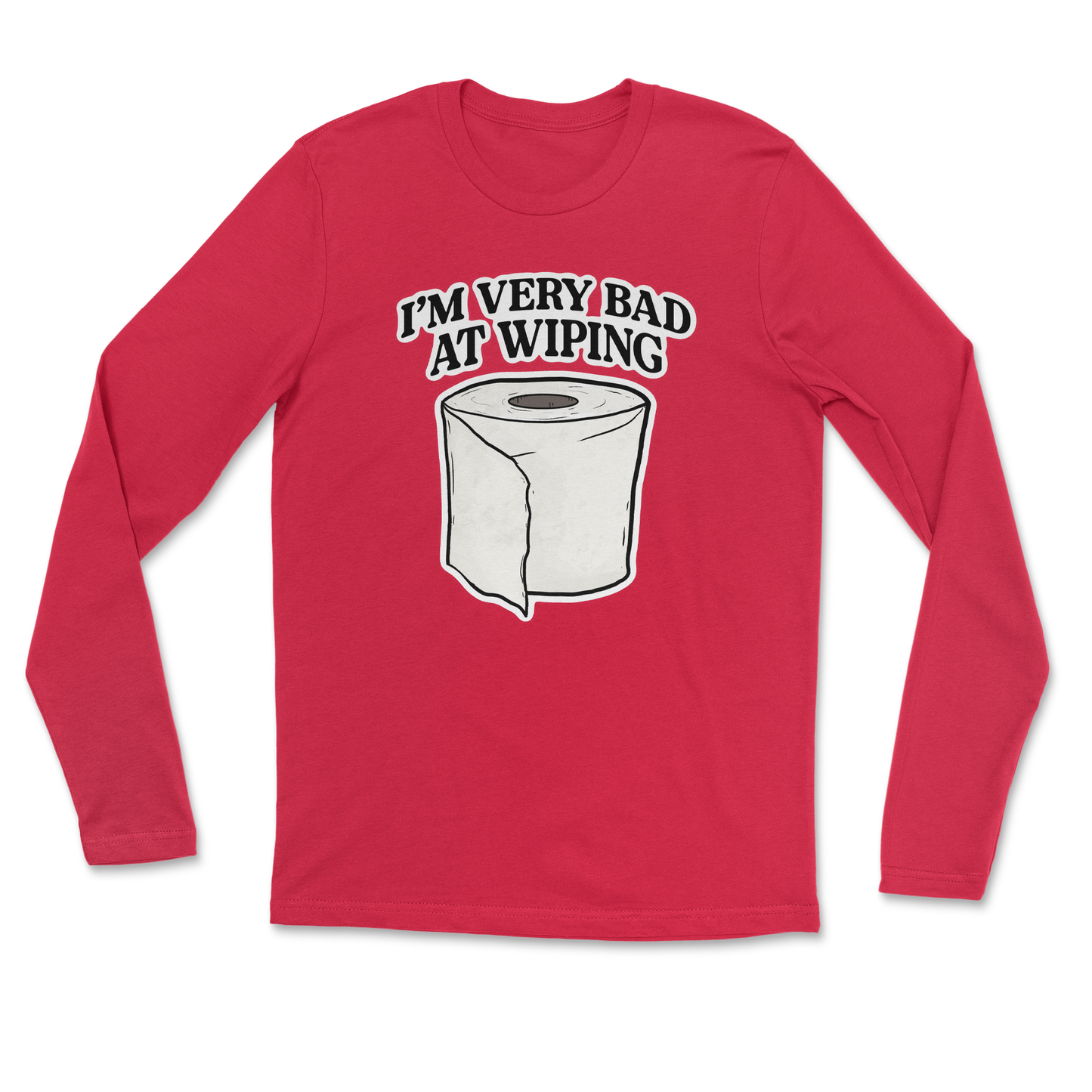 Heavy Blend Long Sleeve Bad Wiper in Red
