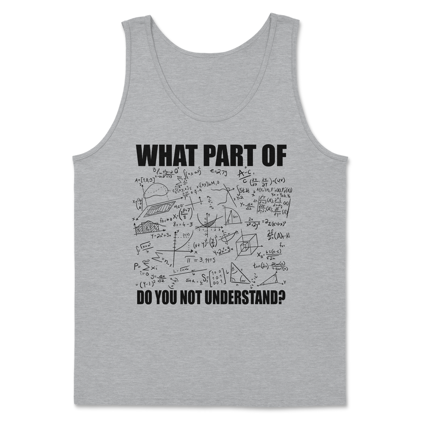 The Nice Shirt Tank Top Math Problem  in Sports-Grey