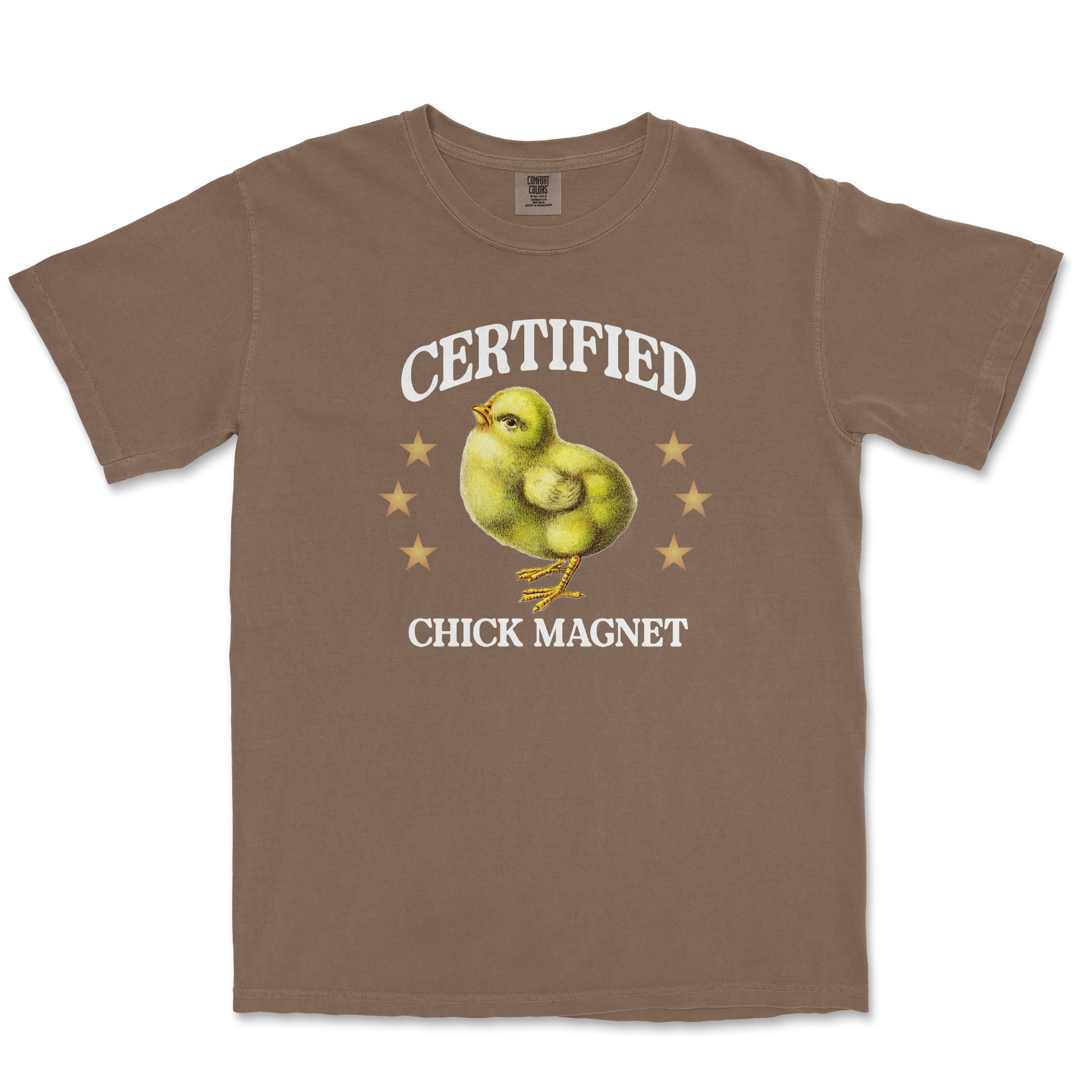 Comfort Colors T-Shirt Chick Magnet in Espresso
