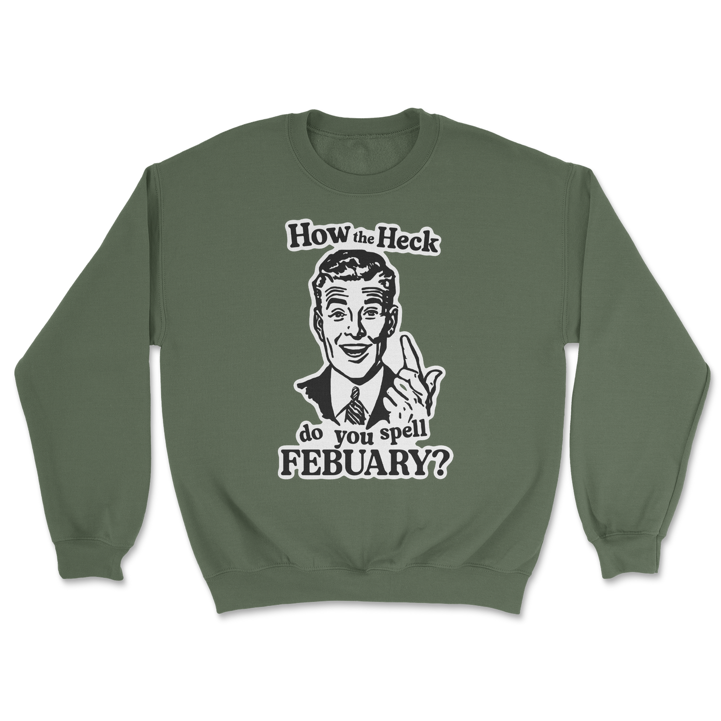 Heavy Blend Crew Neck February in Military Green