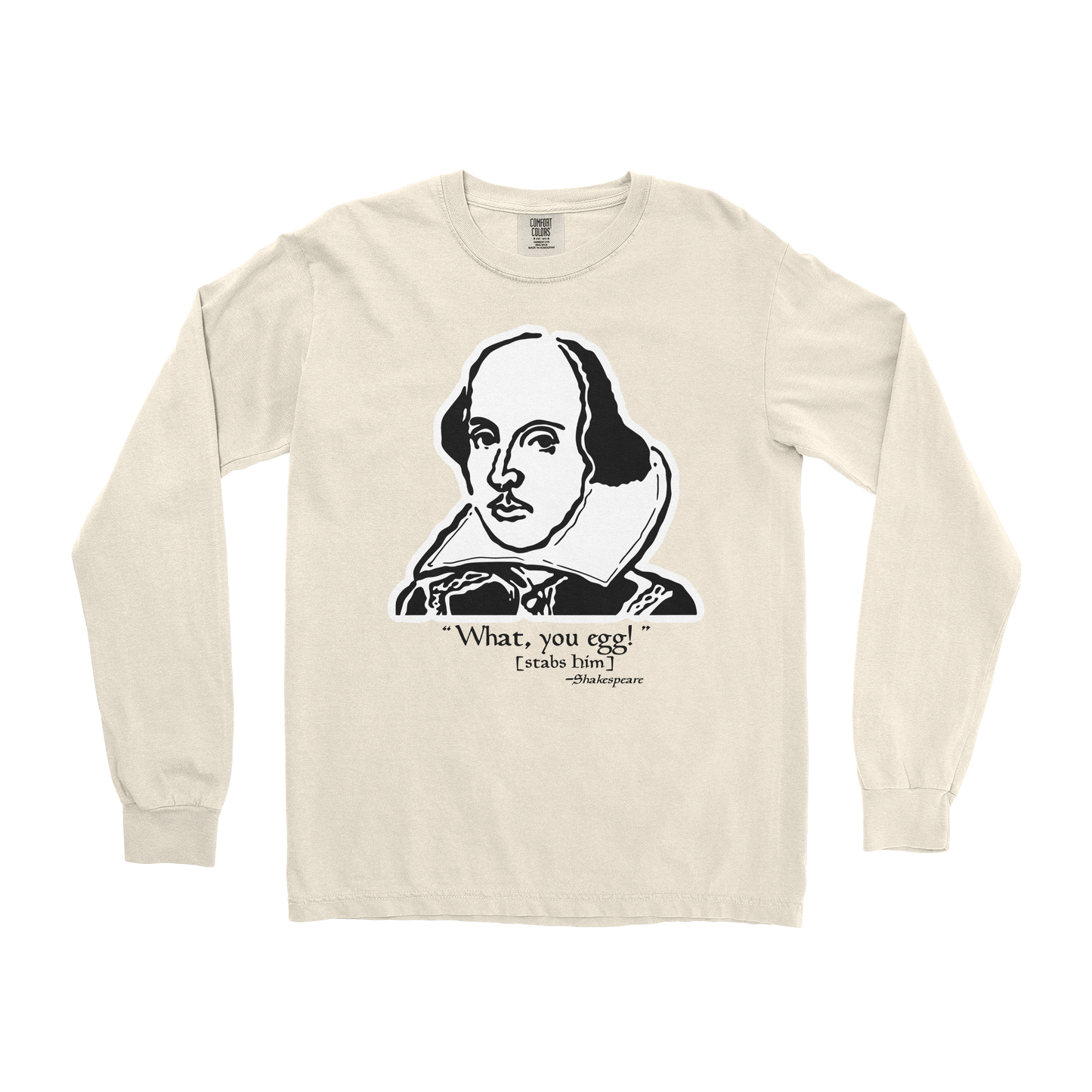 Comfort Colors Long Sleeve Shakespeare Quote in Ivory