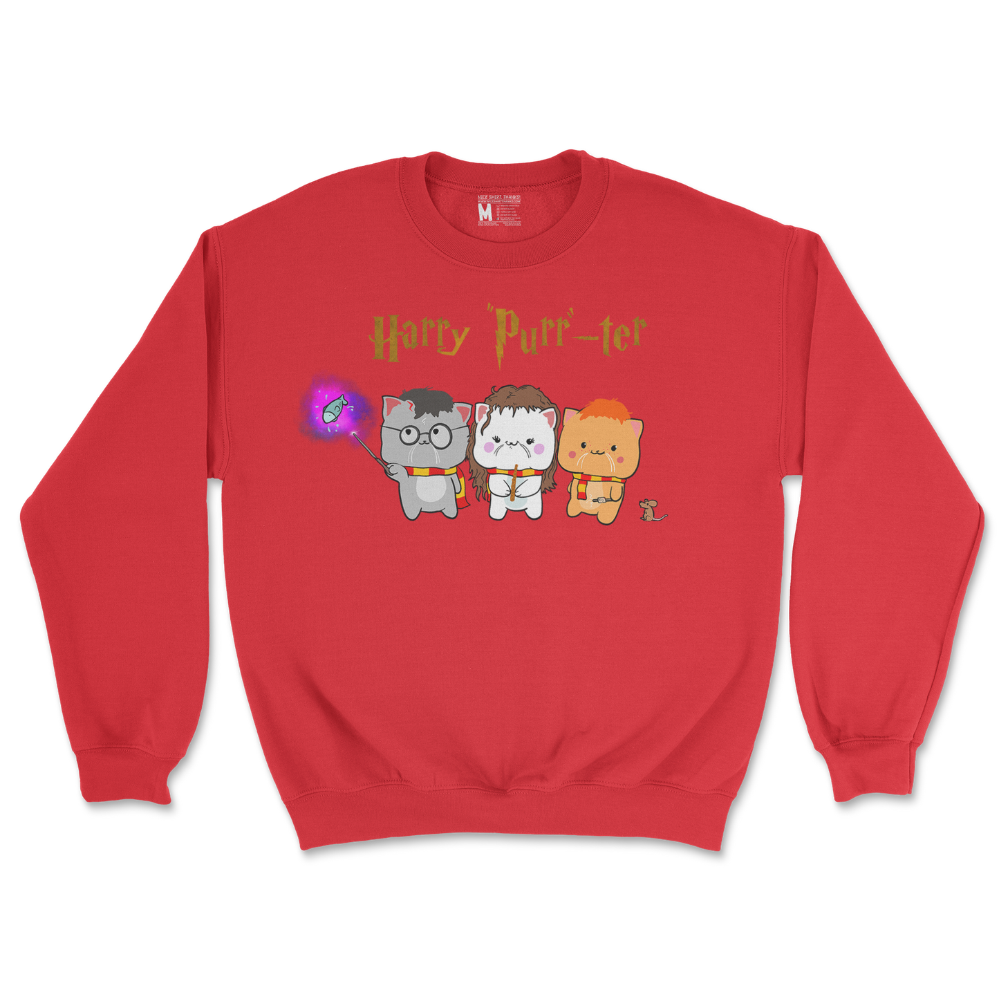 Gildan SoftStyle Crew Neck Harry Purrter in Red