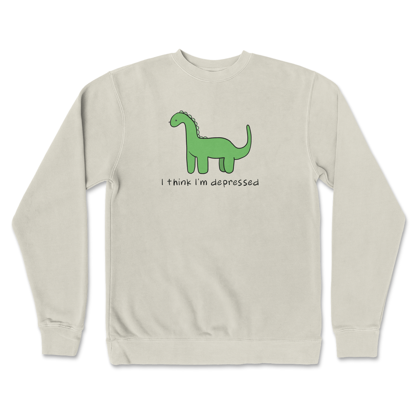 Independent Clothing Co. Crew Neck Depressed Dino in Bone