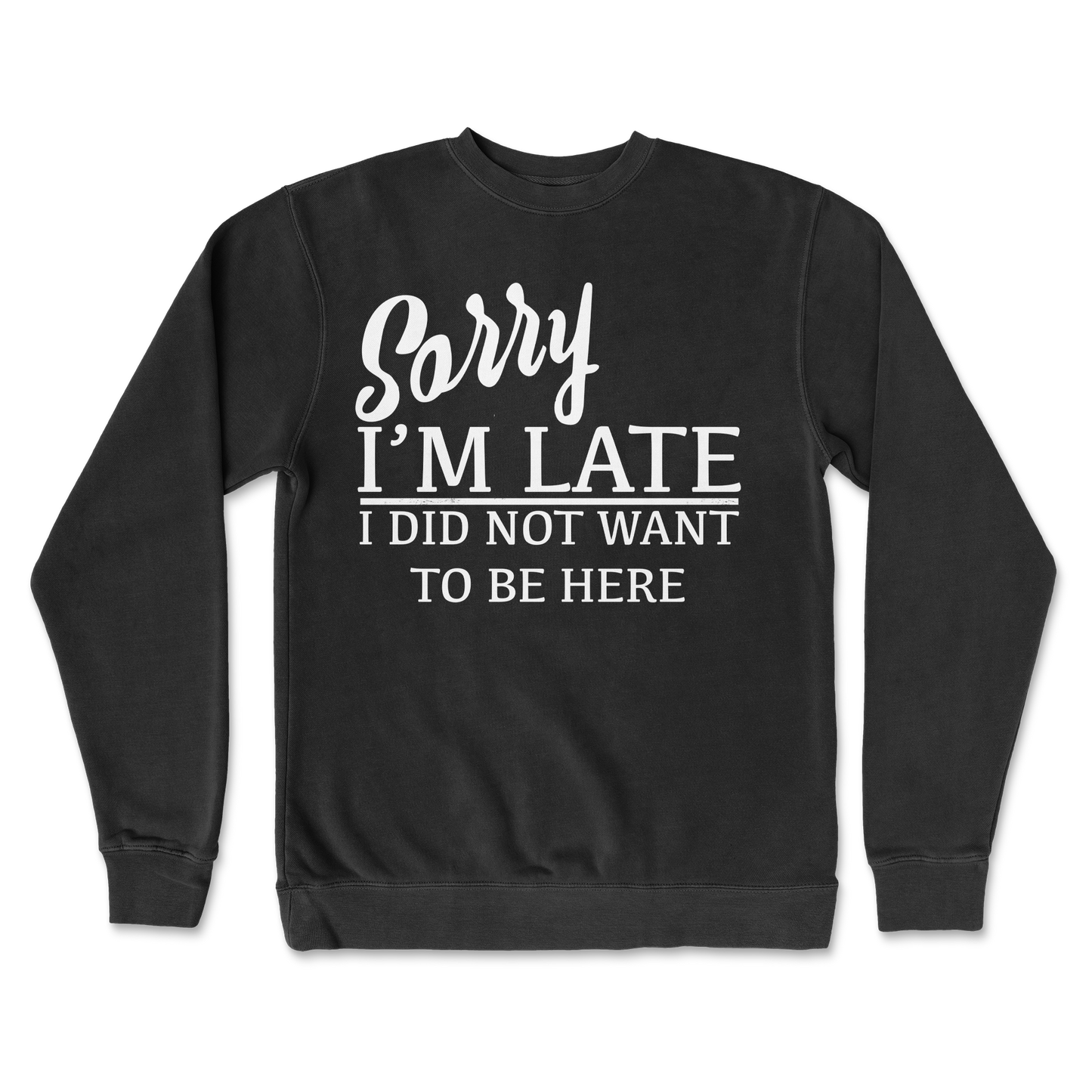 Independent Clothing Co. Crew Neck Late in Black