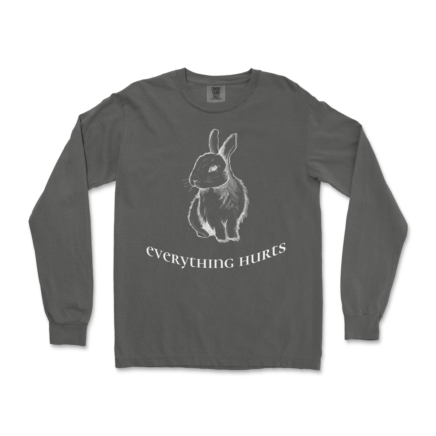 Comfort Colors Long Sleeve Everything Hurts in Pepper