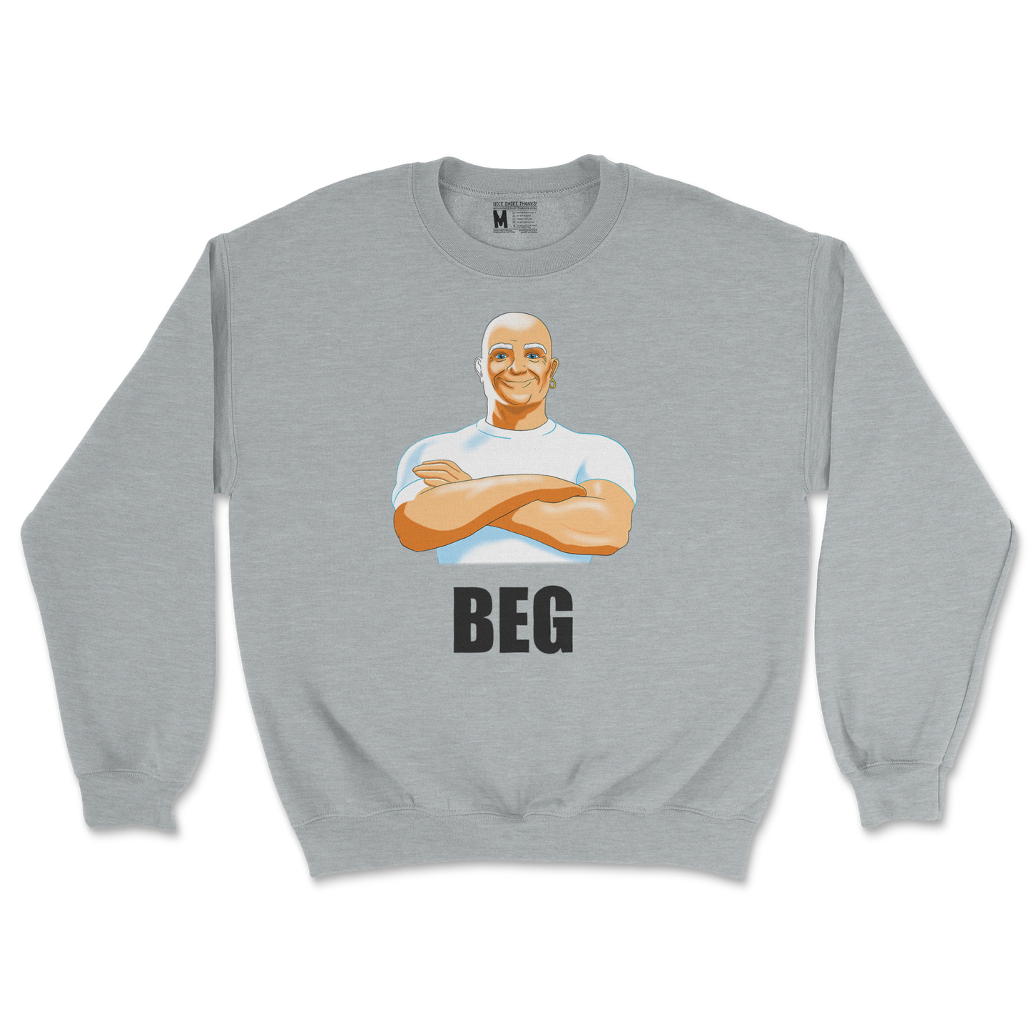 Gildan SoftStyle Crew Neck Beg in Sports Grey