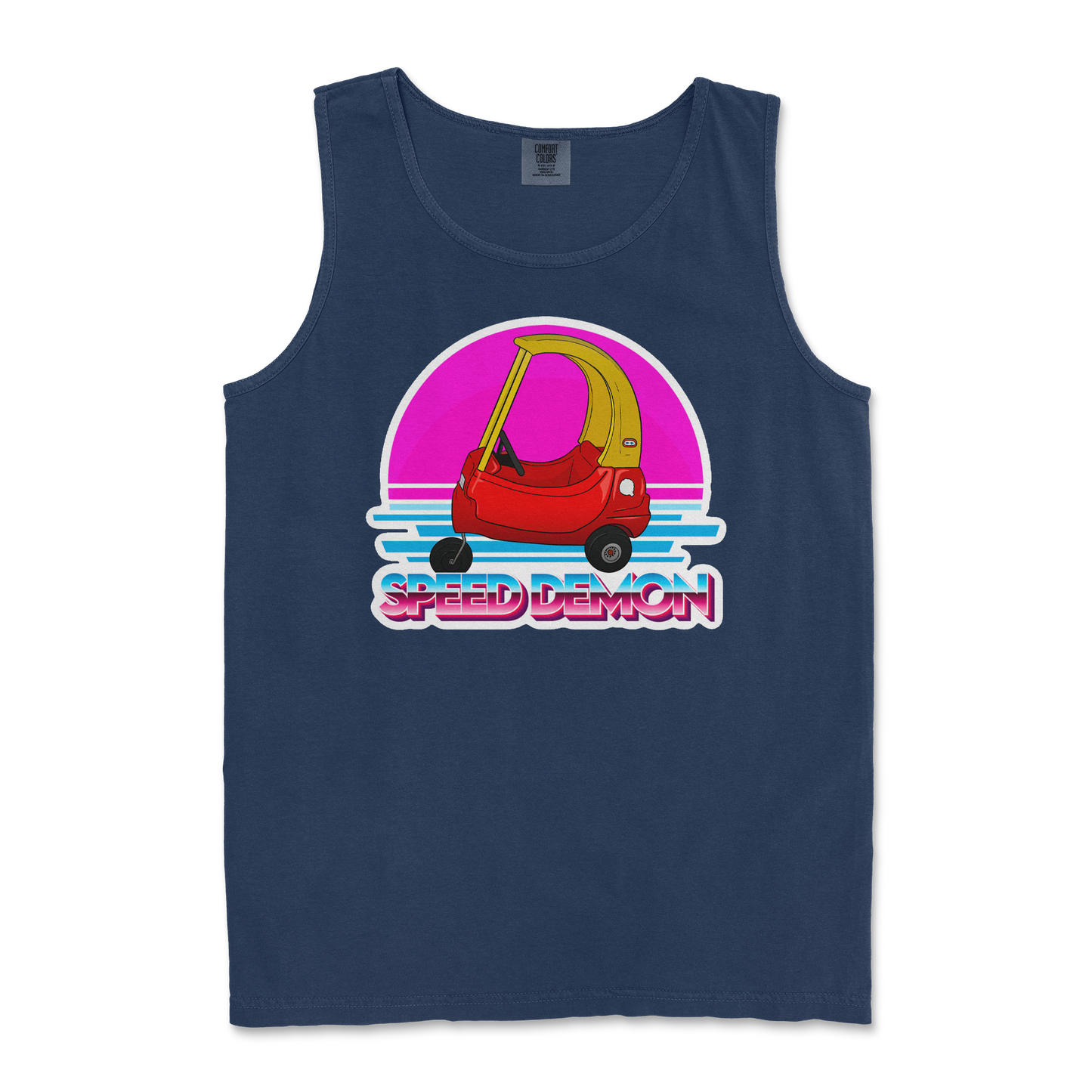 Comfort Colors Tank Top Speed Demon in True-Navy