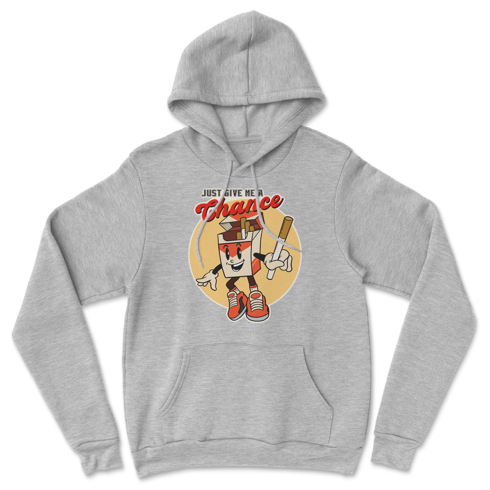 Heavy Blend Hoodie Vintage Cigarette in Grey Heather