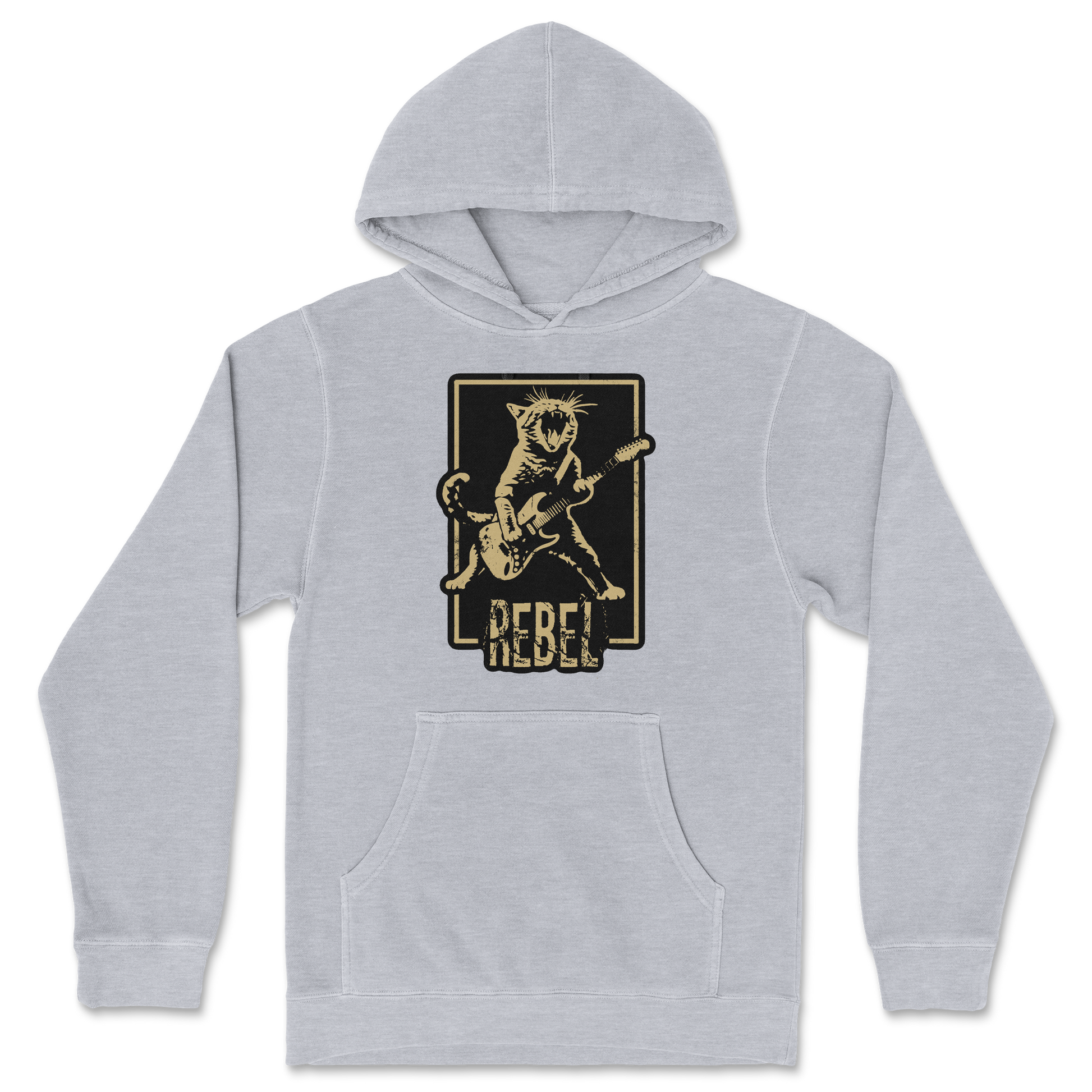Independent Clothing Co. Hoodie Rebel Kitty in Grey Heather