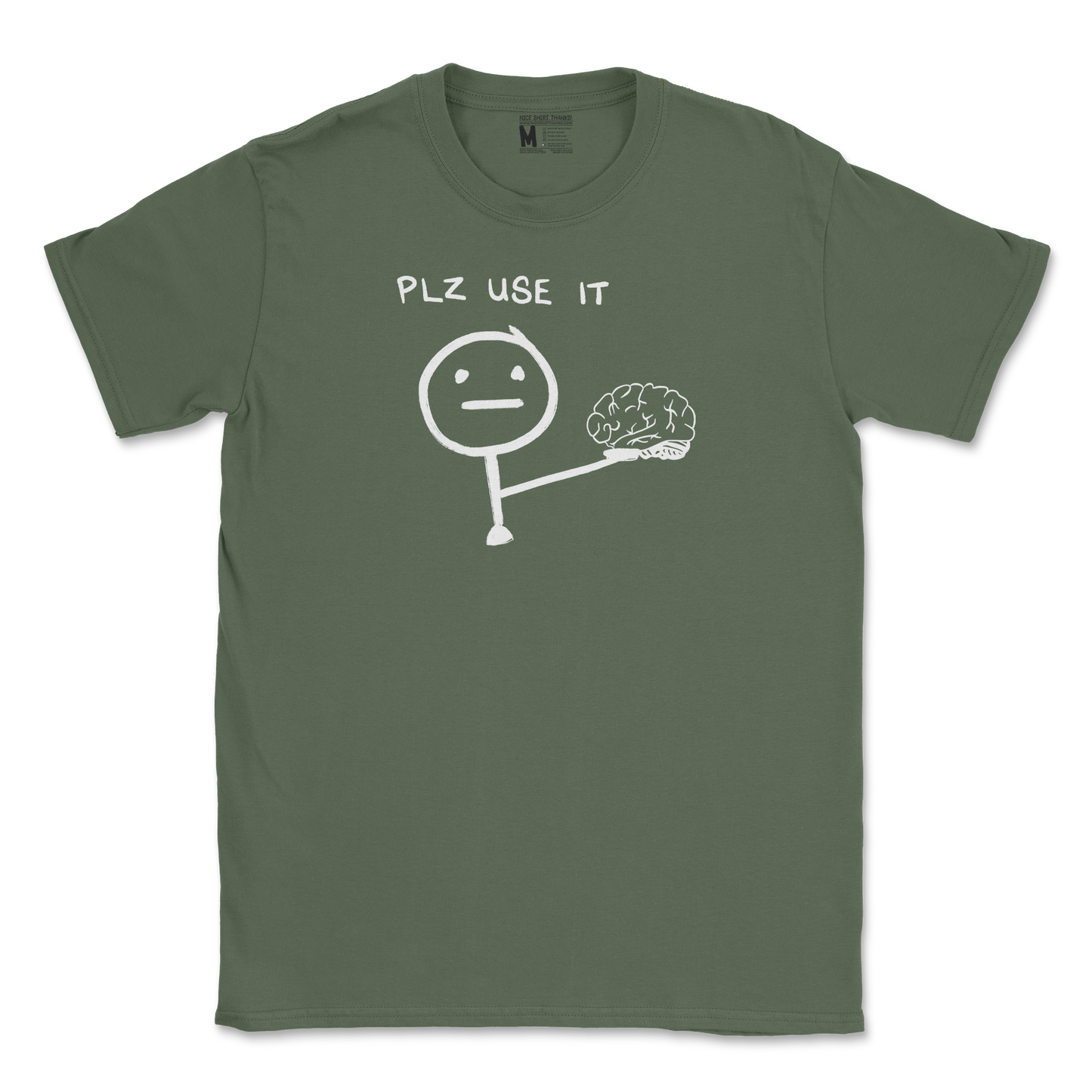 The Nice Shirt T-Shirt Plz Use It in Military-Green