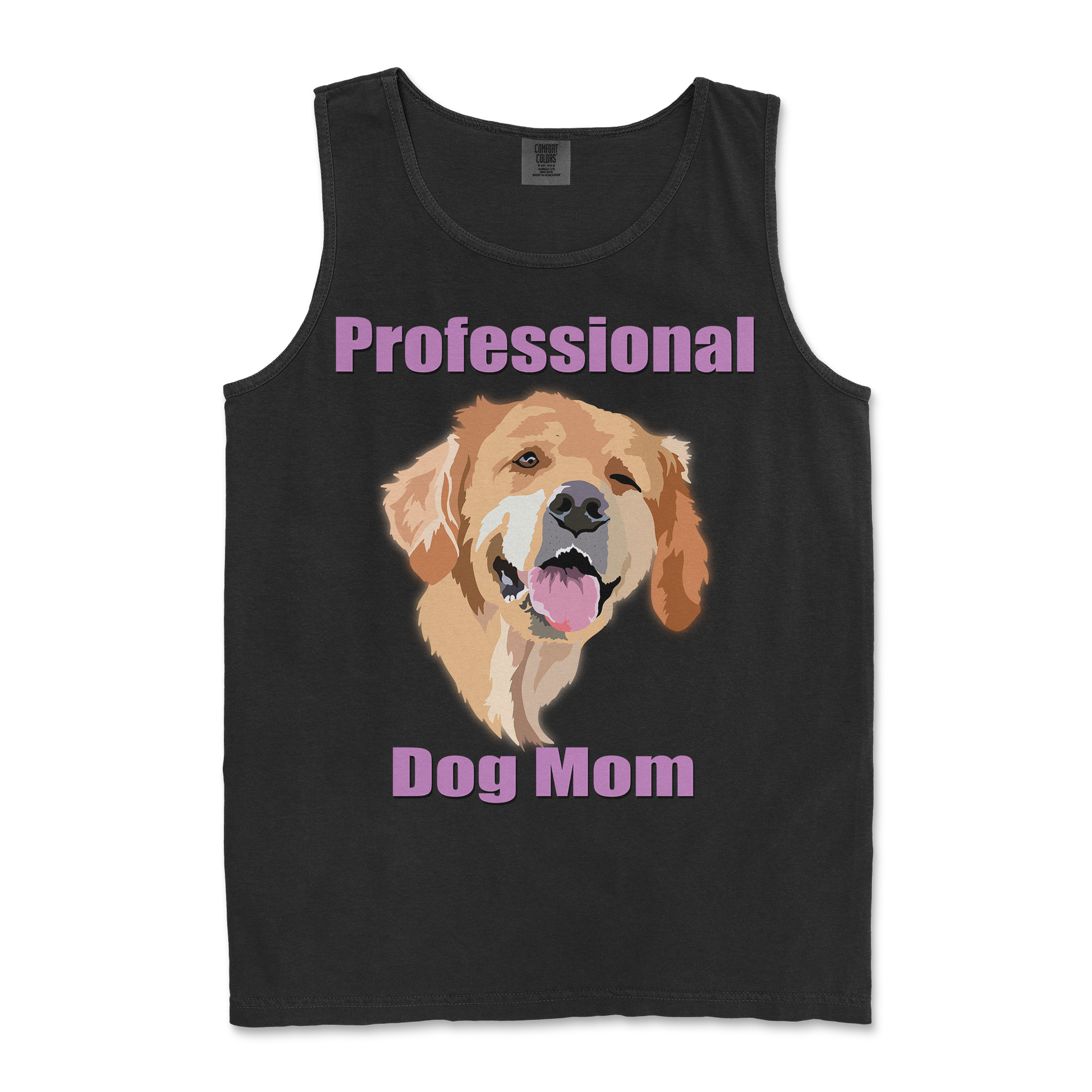 Comfort Colors Tank Top Dog Mom in Black