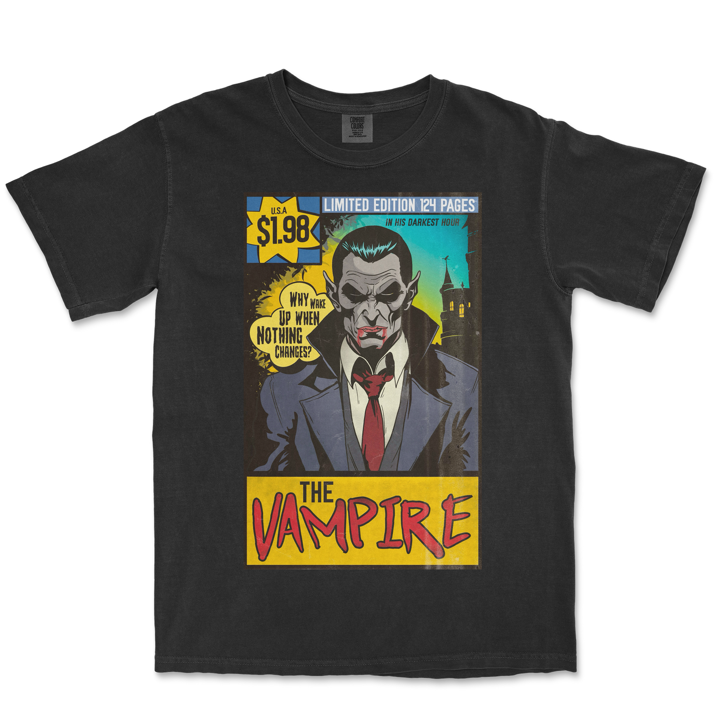 Comfort Colors T-Shirt Sad Vampire in Black