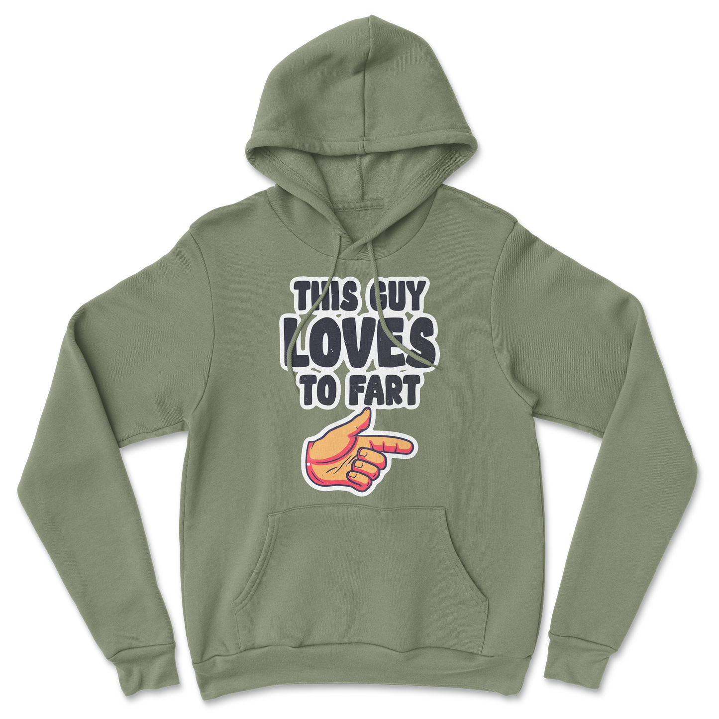 The Nice Shirt Hoodie Who Farted in Military-Green