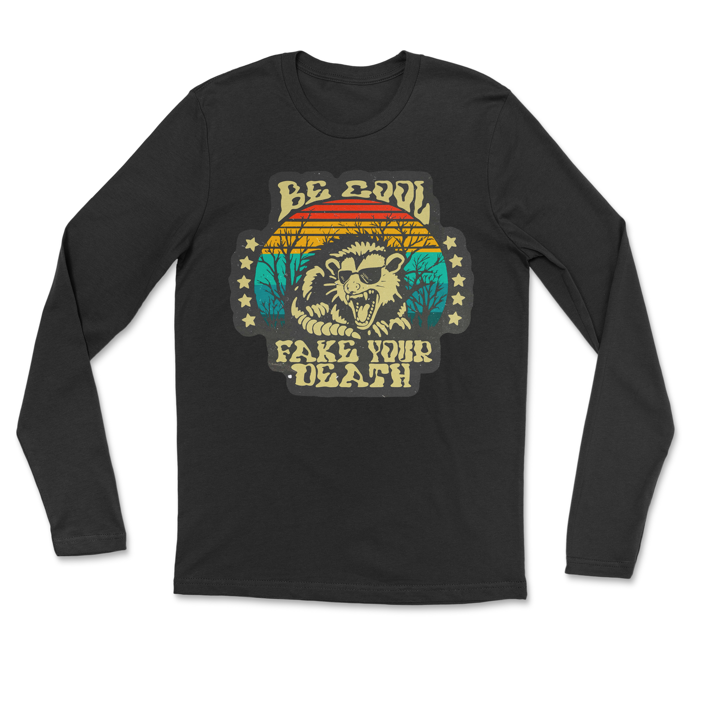 Heavy Blend Long Sleeve Fake Your Death in Black