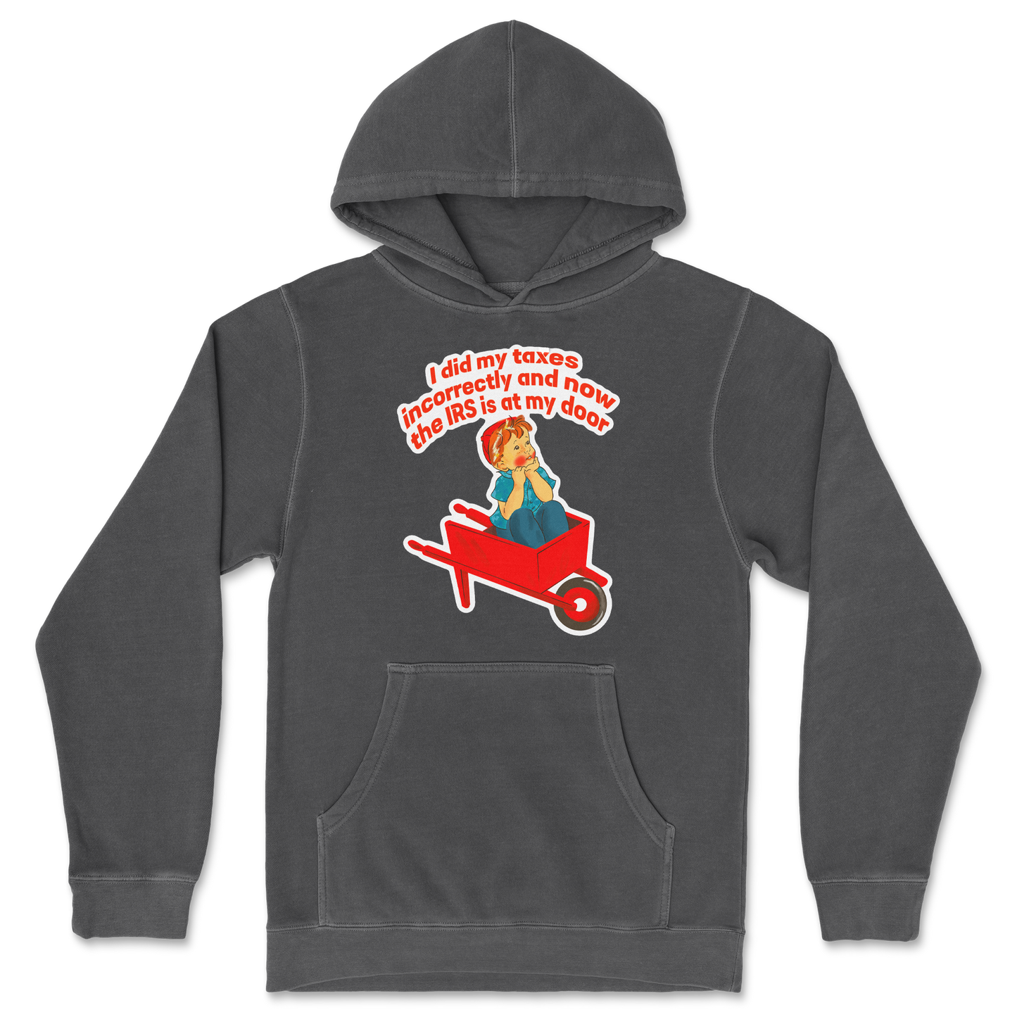 Independent Clothing Co. Hoodie Here Comes the IRS in Black