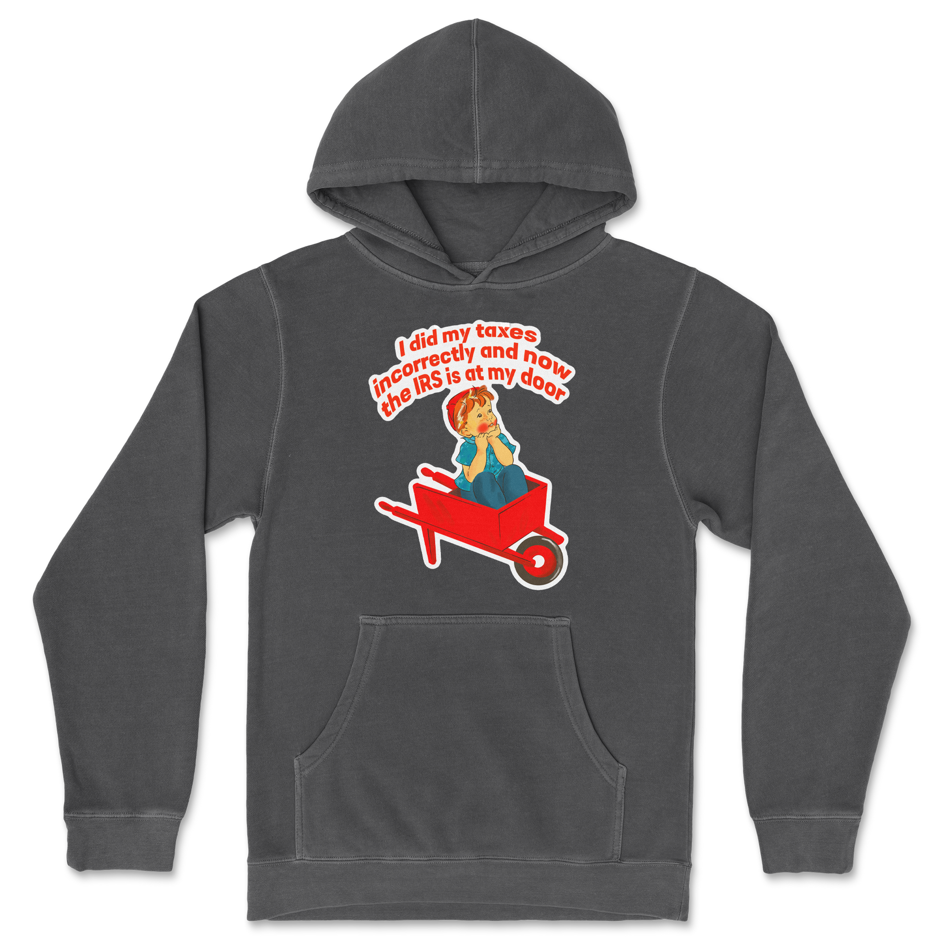 Independent Clothing Co. Hoodie Here Comes the IRS in Black