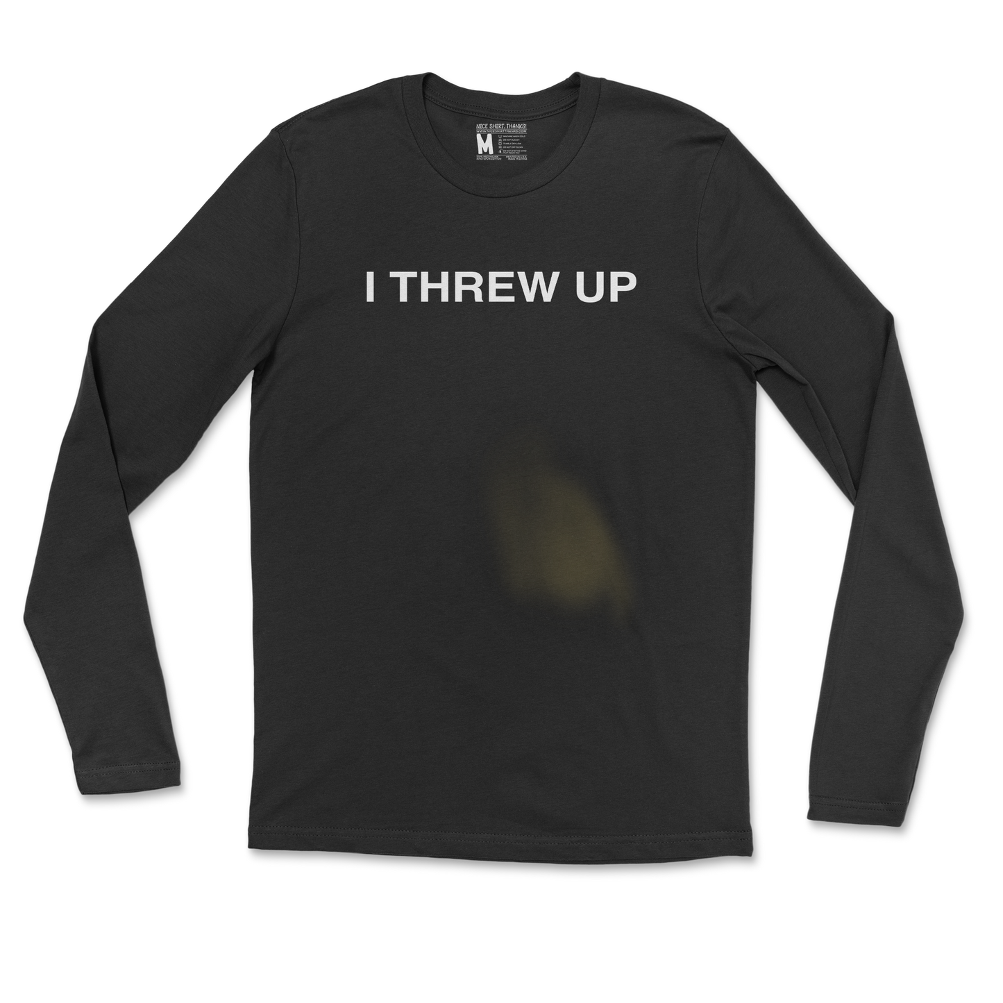 Gildan SoftStyle Long Sleeve Mom I Threw Up in Black