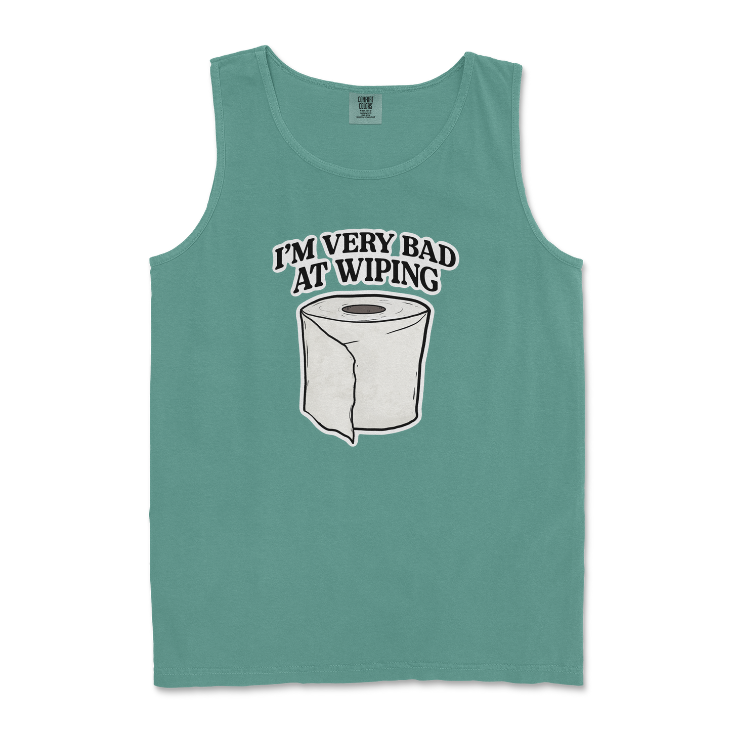 Comfort Colors Tank Top Bad Wiper in Light Green