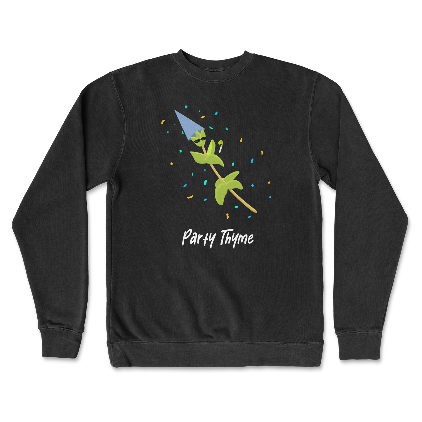 Independent Clothing Co. Crew Neck Party Thyme in Black