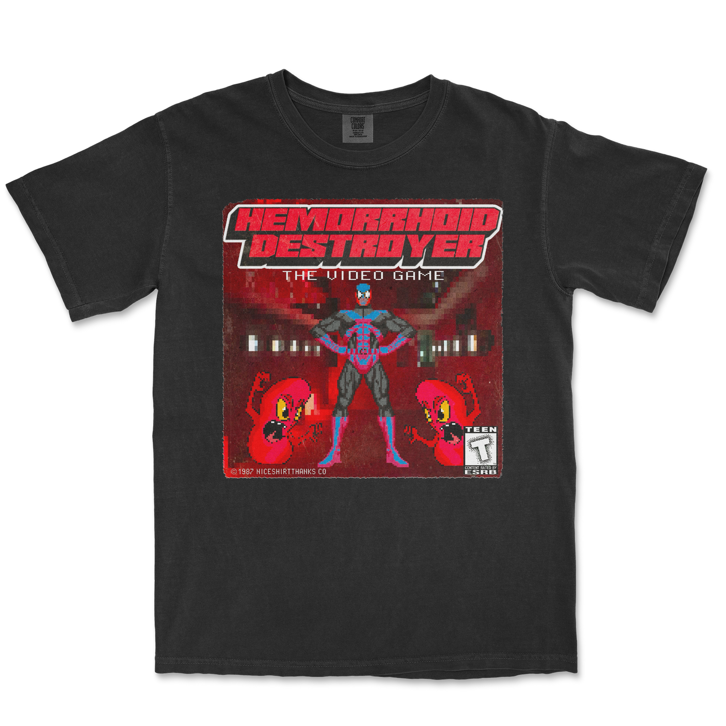 Comfort Colors T-Shirt Hemorrhoid Destroyer in Black