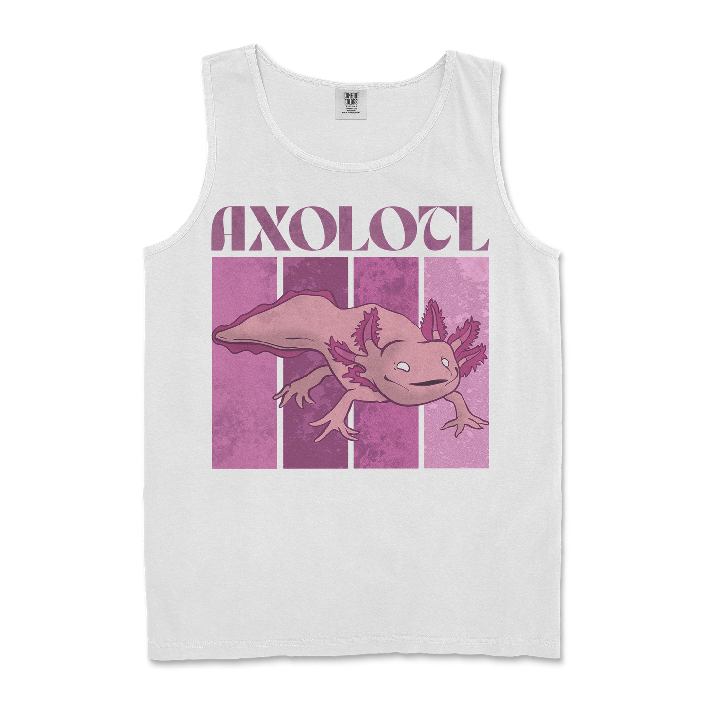 Comfort Colors Tank Top Axolotl in White