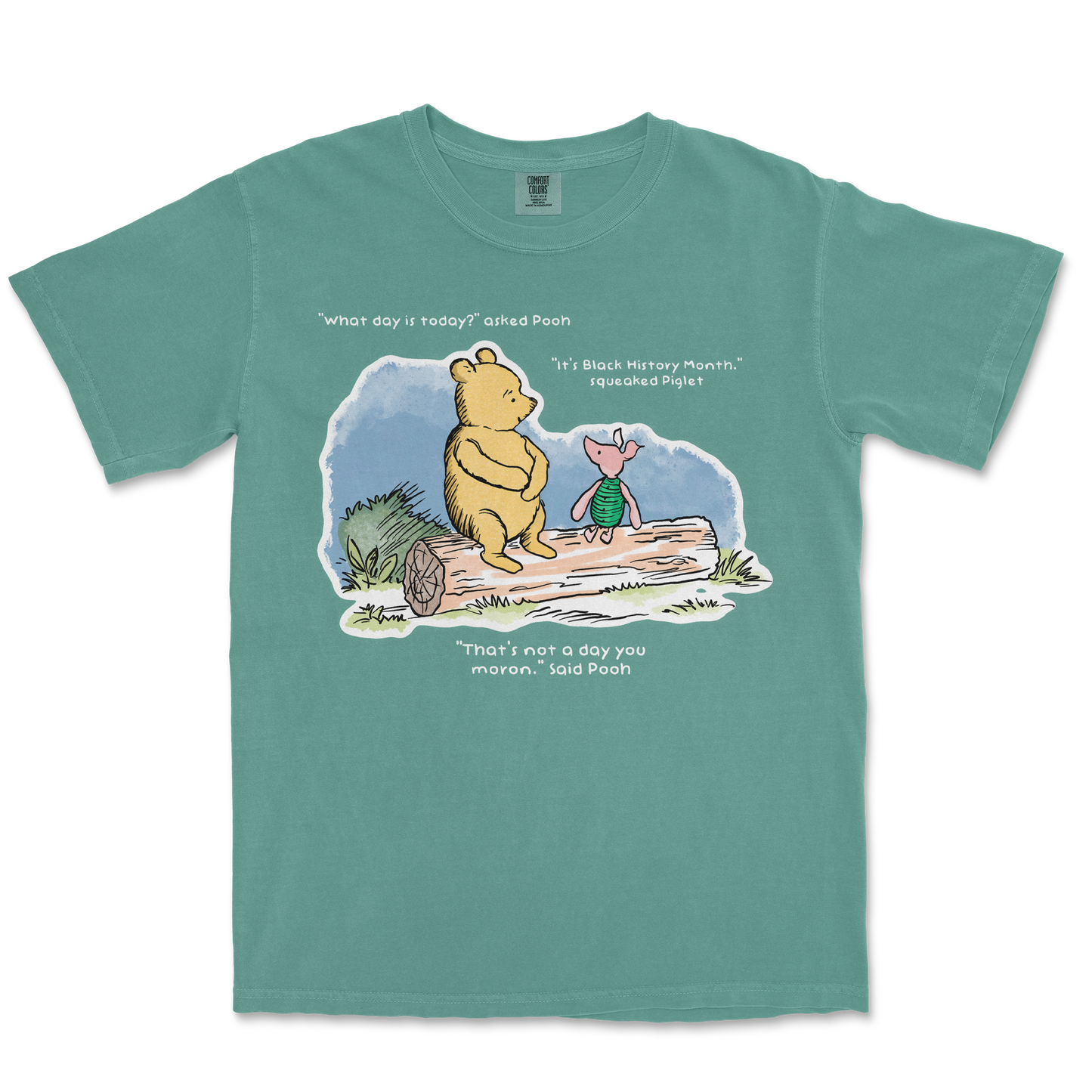 Comfort Colors T-Shirt Winnie the Pooh in Light-Green