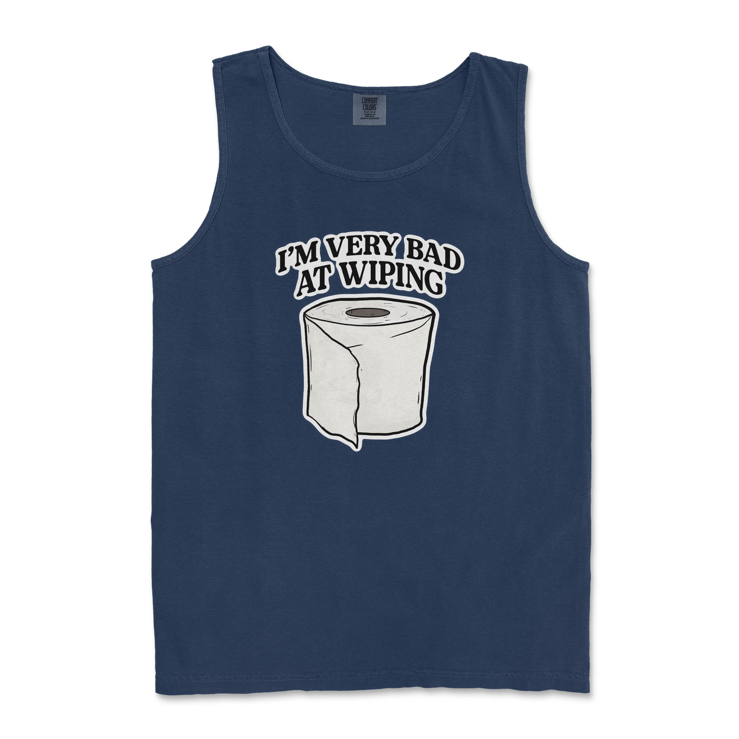 Comfort Colors Tank Top Bad Wiper in True Navy