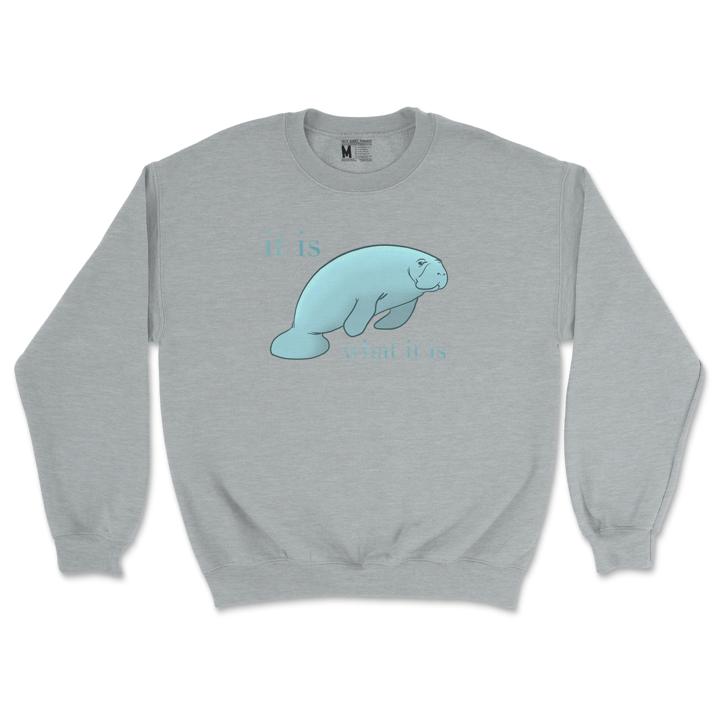 Gildan SoftStyle Crew Neck Manatee in Sports Grey