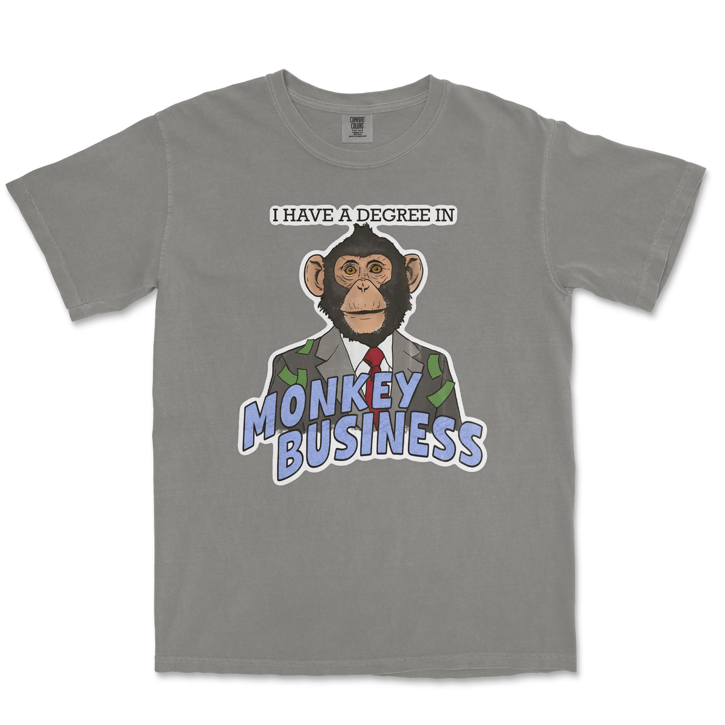 Comfort Colors T-Shirt Monkey Business in Grey