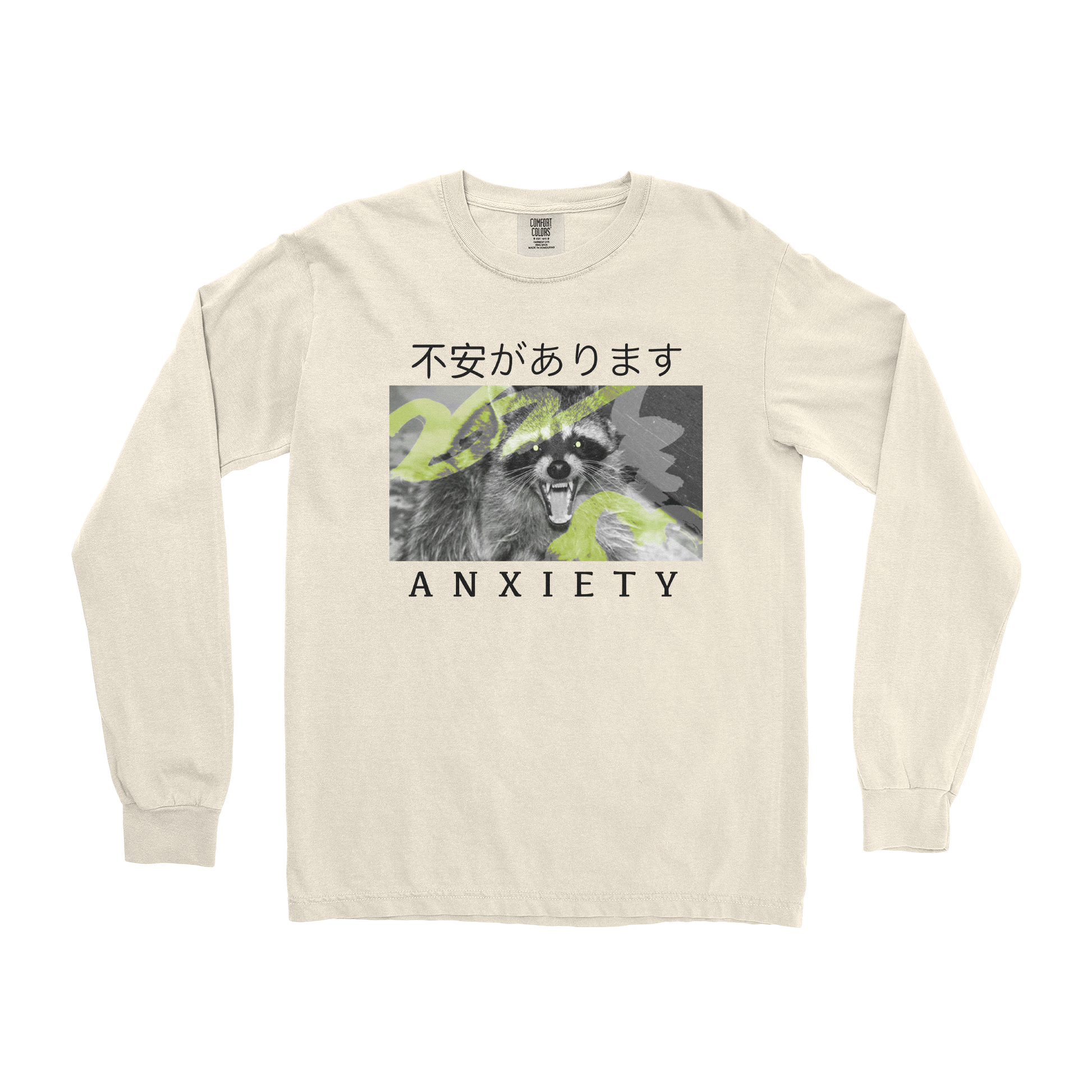 Comfort Colors Long Sleeve Anxiety in Ivory