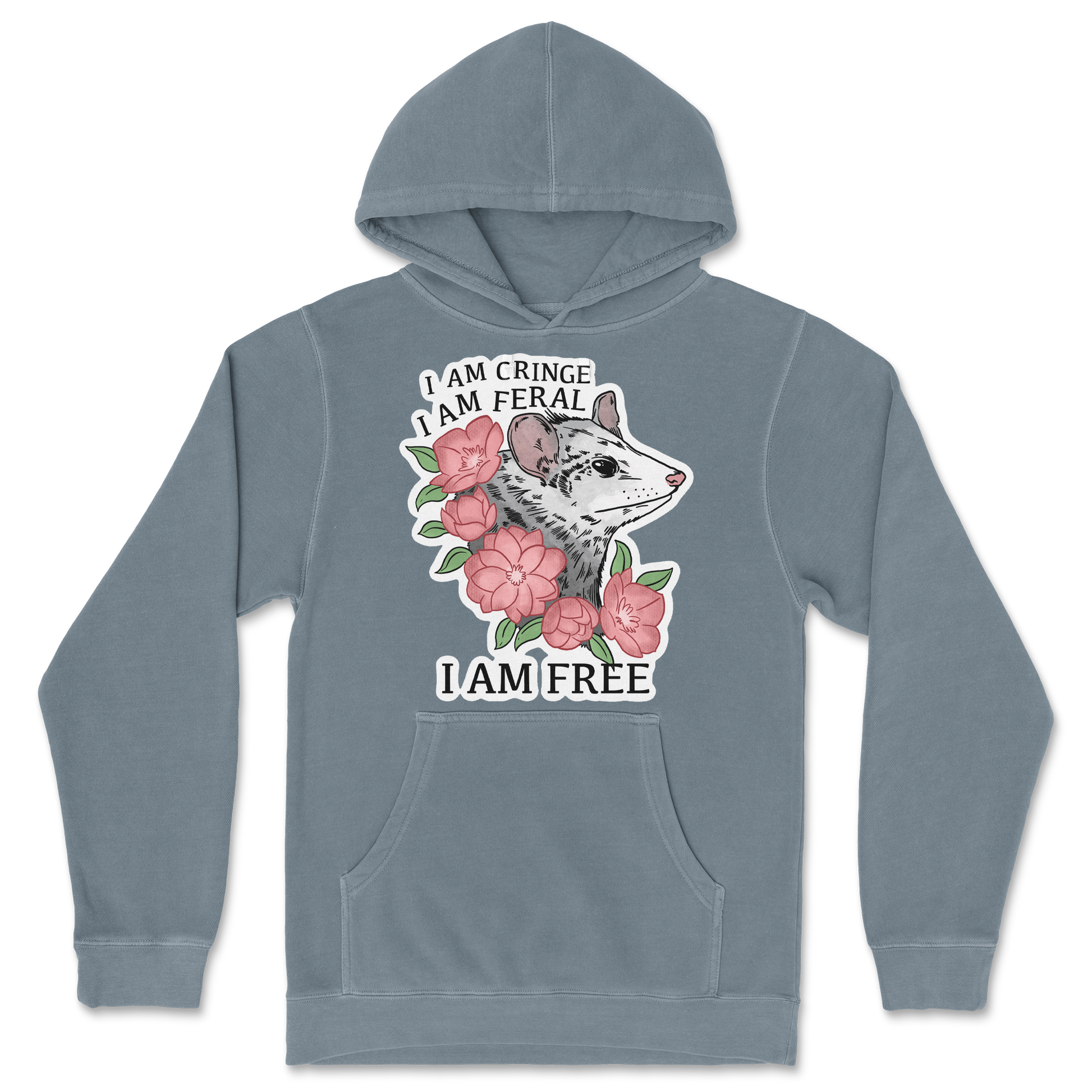 Independent Clothing Co. Hoodie I Am Cringe  in Blue-Magic