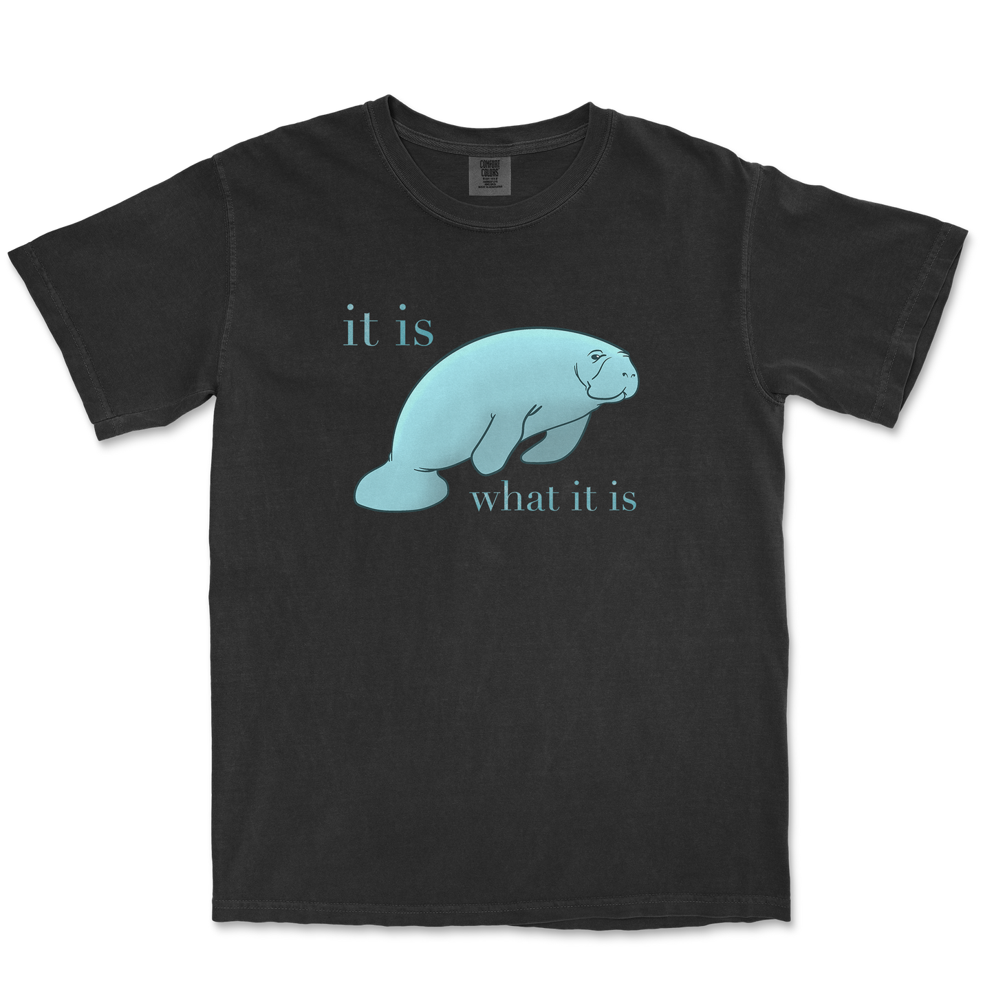 Comfort Colors T-Shirt Manatee in Black