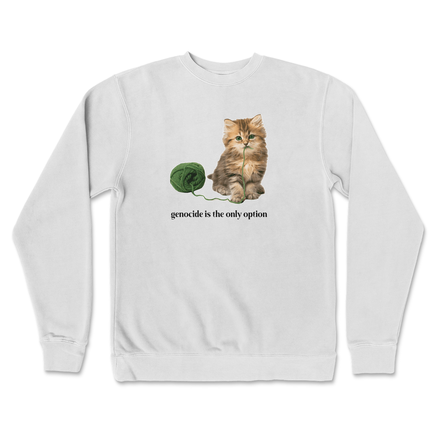 Independent Clothing Co. Crew Neck Genocide Kitty  in white