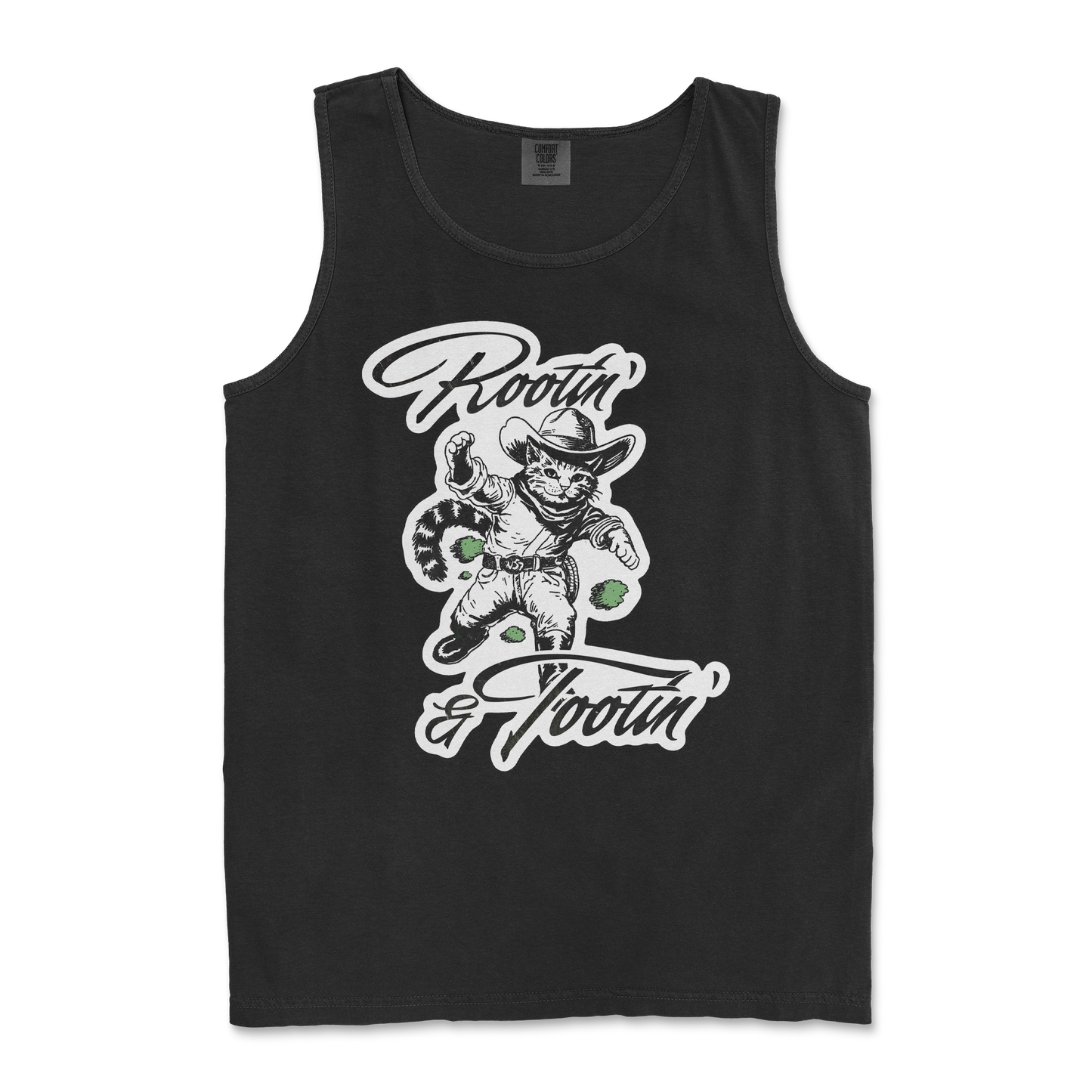 Comfort Colors Tank Top Rootin Tootin  in Black
