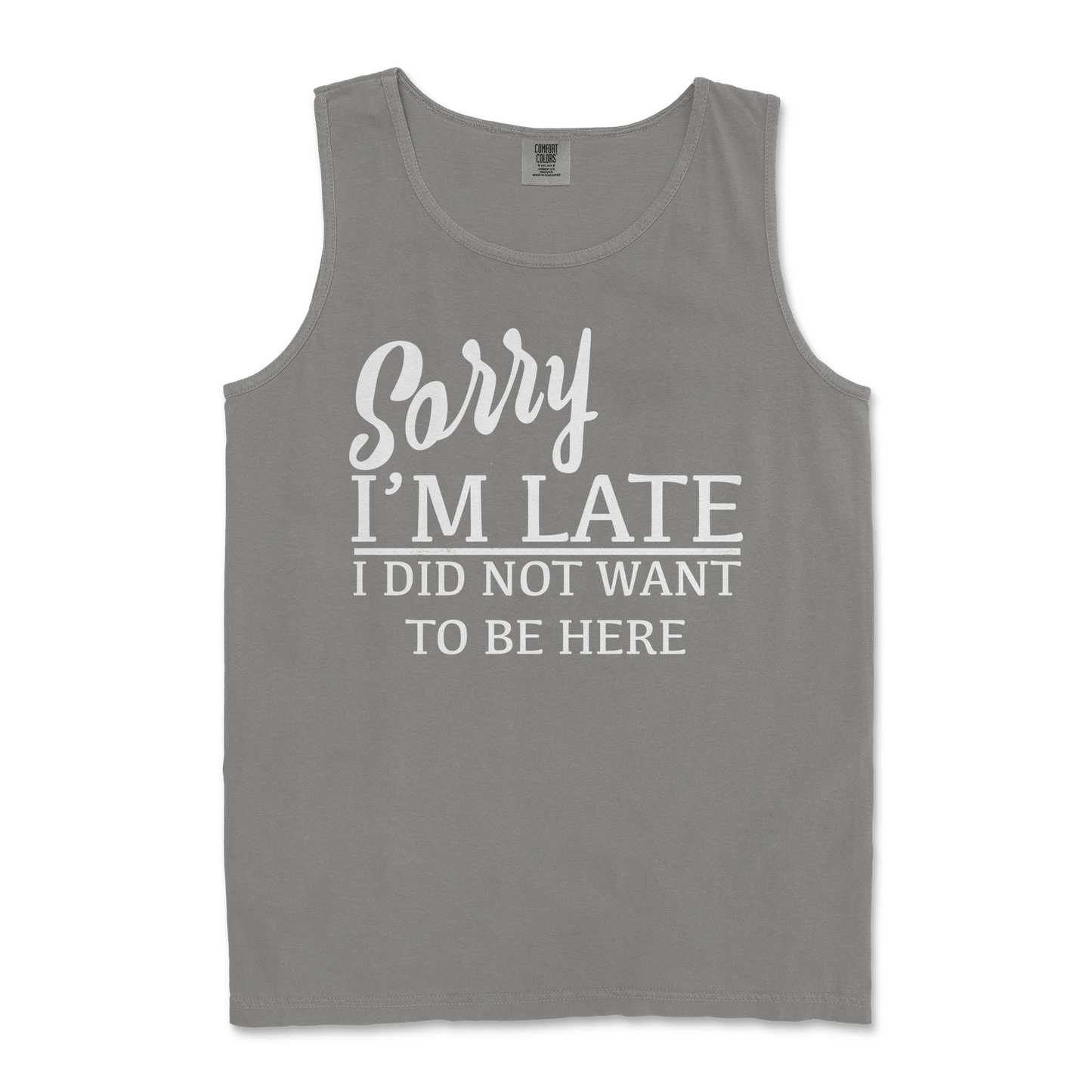 Comfort Colors Tank Top Late in Grey