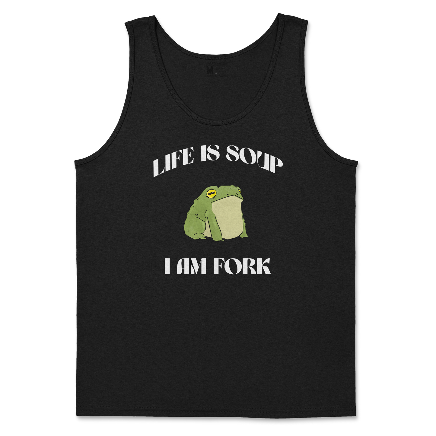Gildan SoftStyle Tank Top I Am Fork in Black
