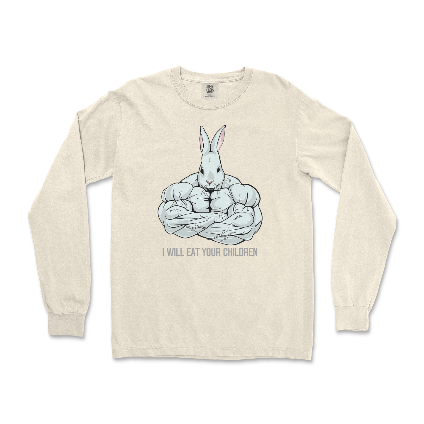 Comfort Colors Long Sleeve Scary Rabbit in Ivory