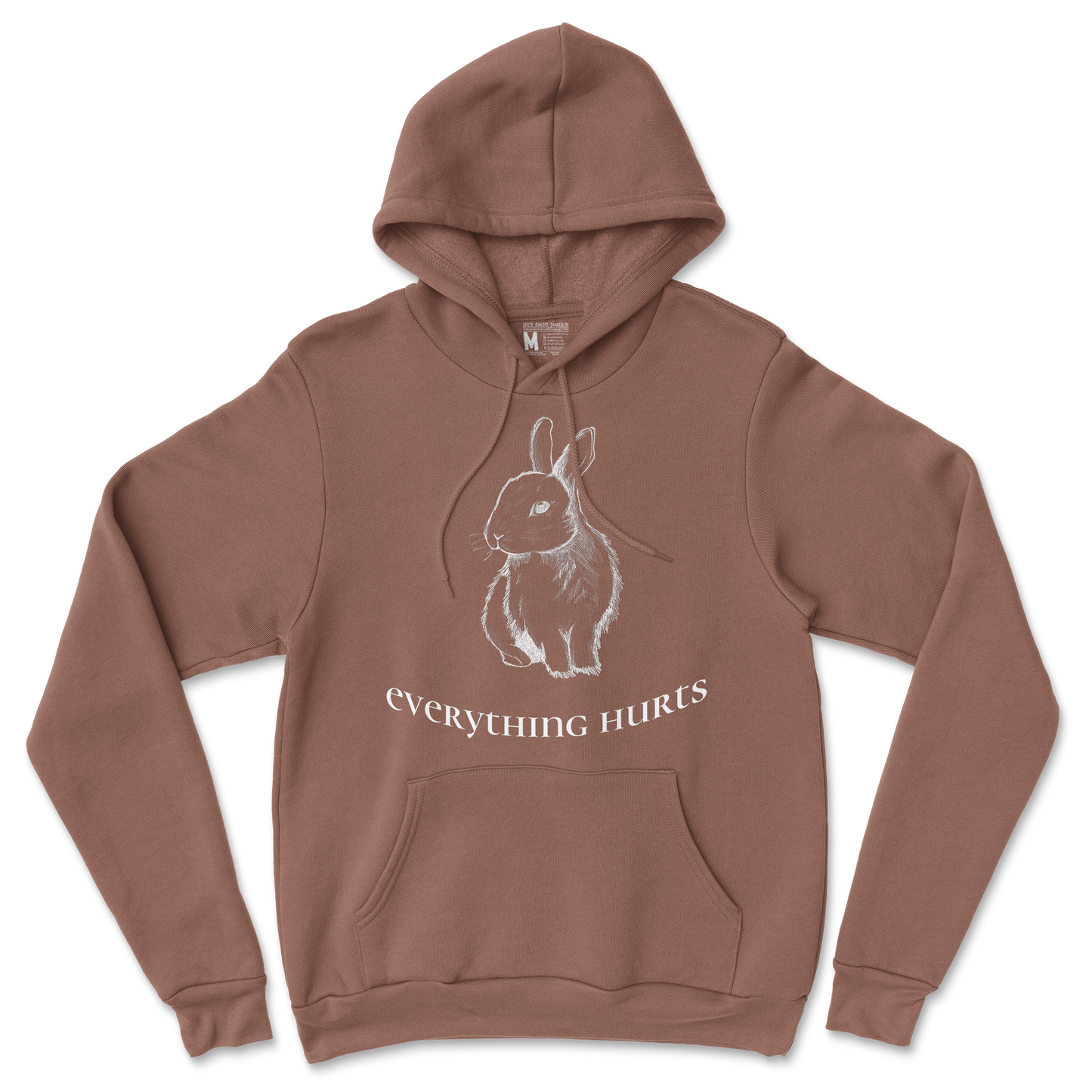 Gildan SoftStyle Hoodie Everything Hurts in Cocoa