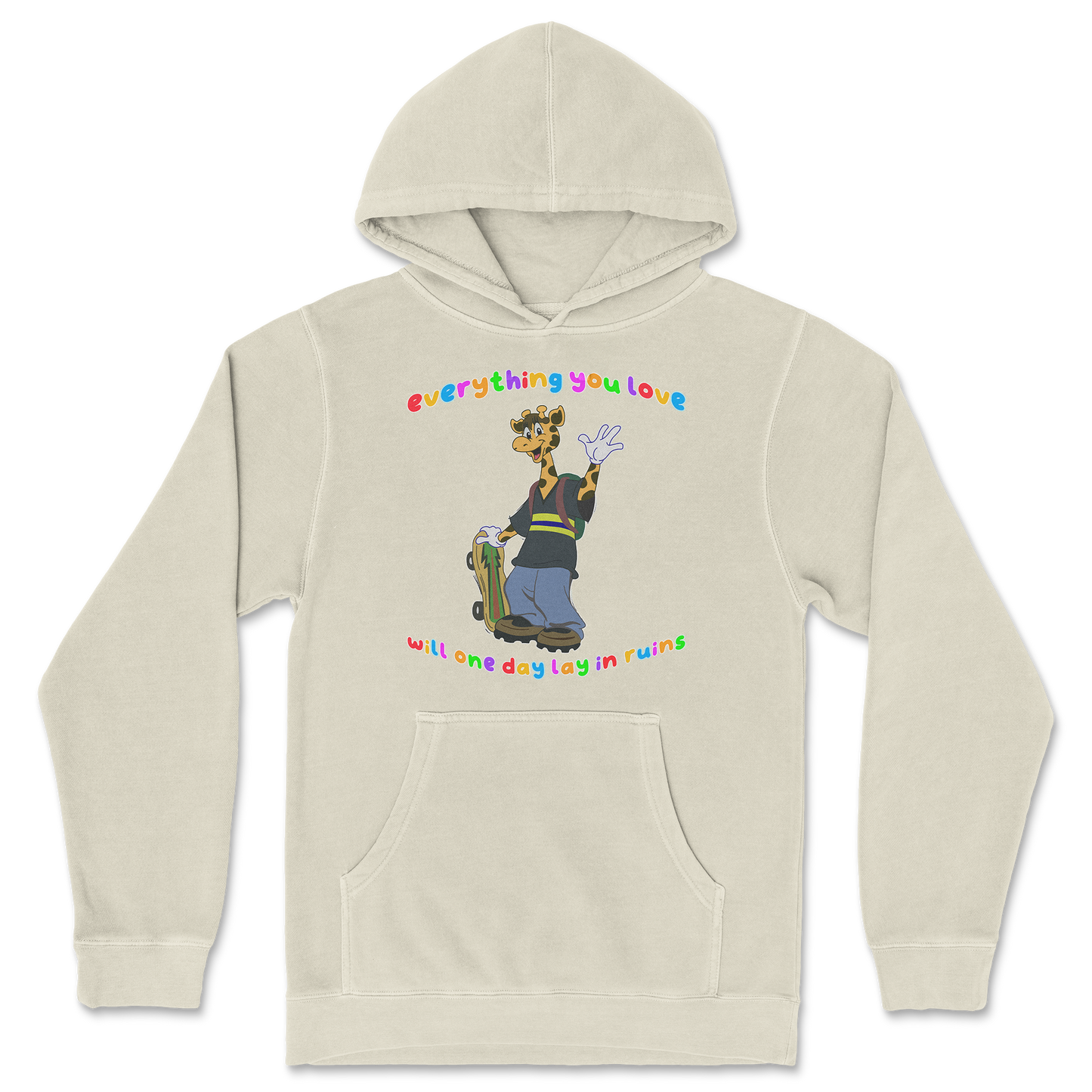 Independent Clothing Co. Hoodie Jerry the Giraffe in Ivory